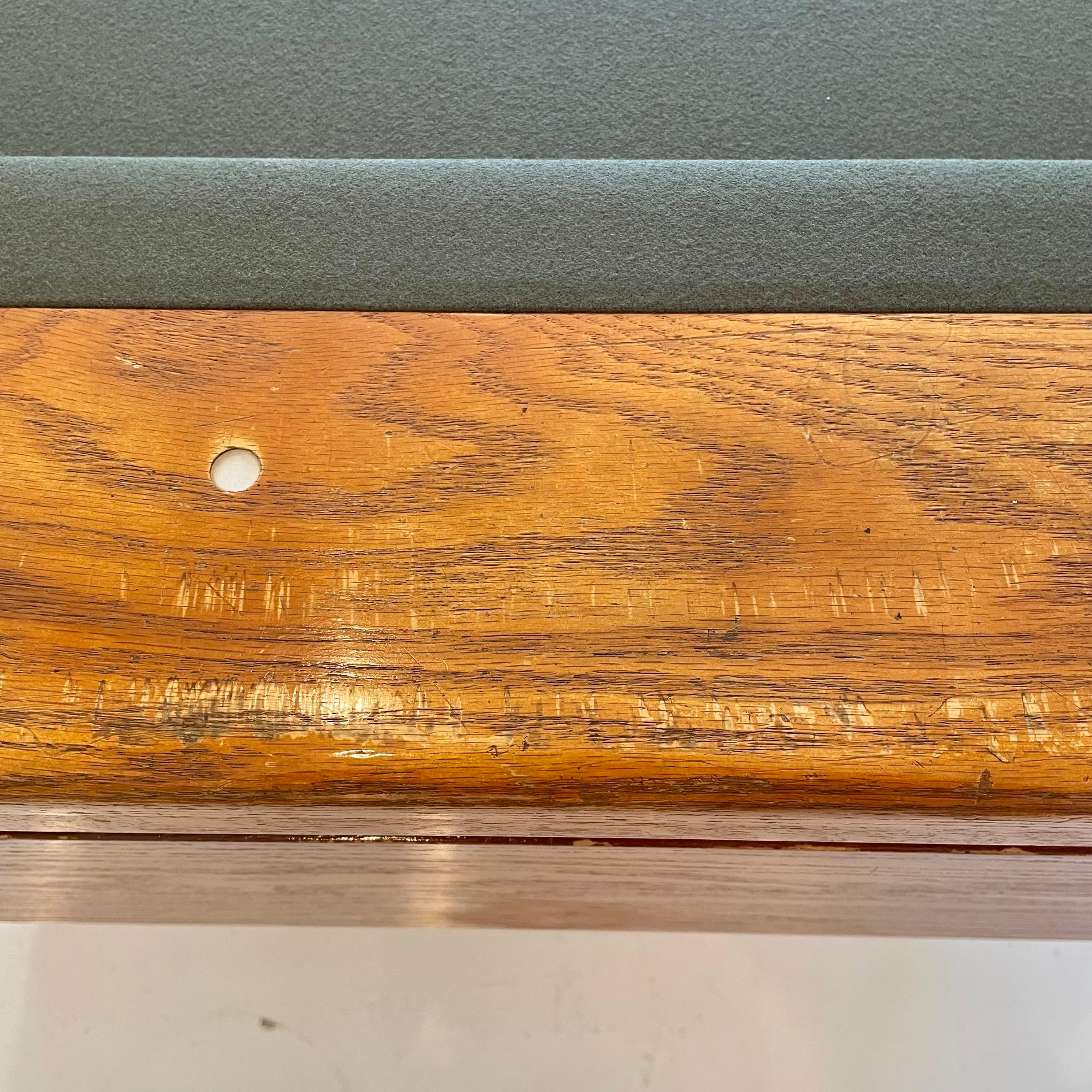 Oak and Brass Pool Table, 1980s USA 9