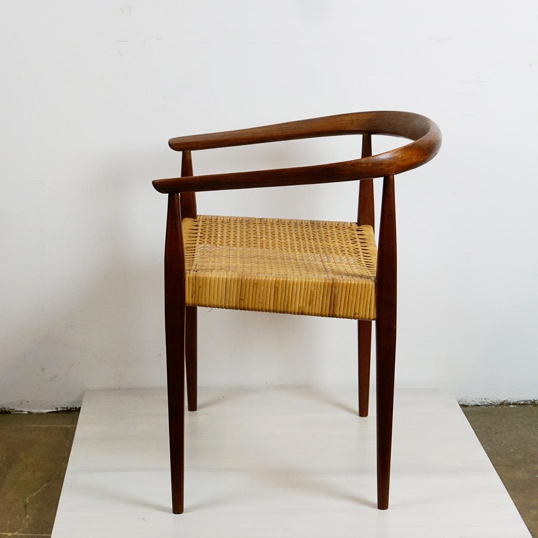 Oak and Cane Armchair Mod. 113 by Nanna Ditzel for Kolds Savvaerk Denmark For Sale 4