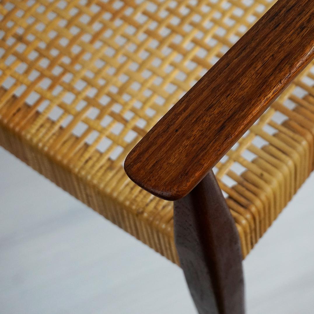 Oak and Cane Armchair Mod. 113 by Nanna Ditzel for Kolds Savvaerk Denmark For Sale 5