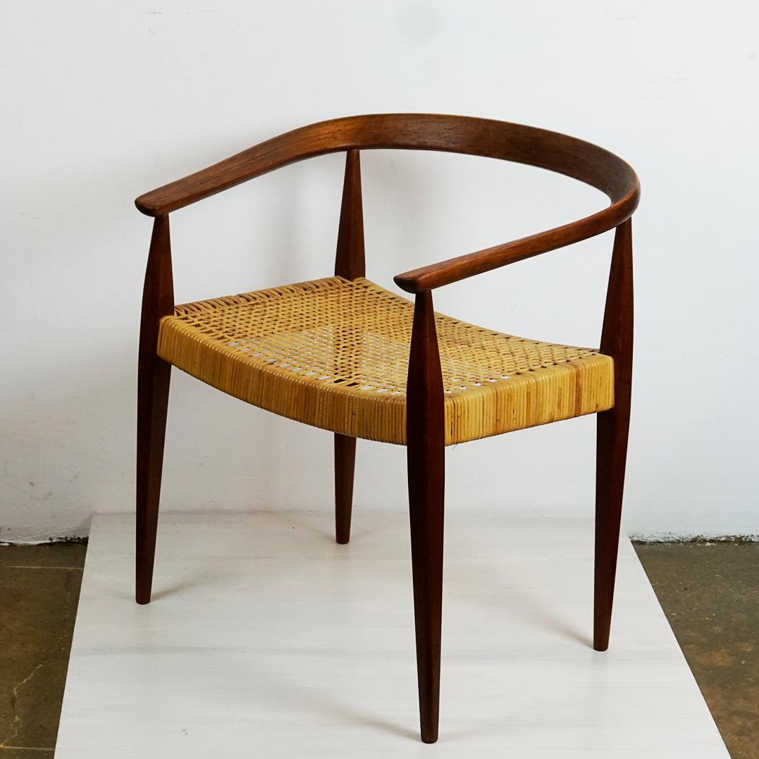 Oak and Cane Armchair Mod. 113 by Nanna Ditzel for Kolds Savvaerk Denmark For Sale 6