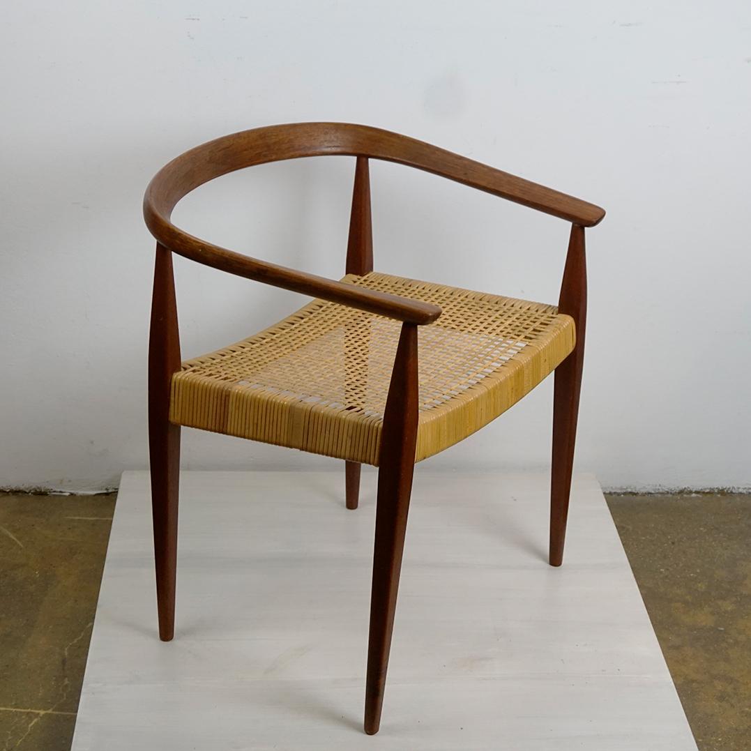 Oak and Cane Armchair Mod. 113 by Nanna Ditzel for Kolds Savvaerk Denmark For Sale 8