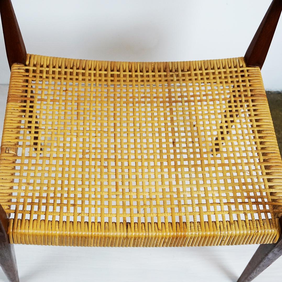 Danish Oak and Cane Armchair Mod. 113 by Nanna Ditzel for Kolds Savvaerk Denmark For Sale