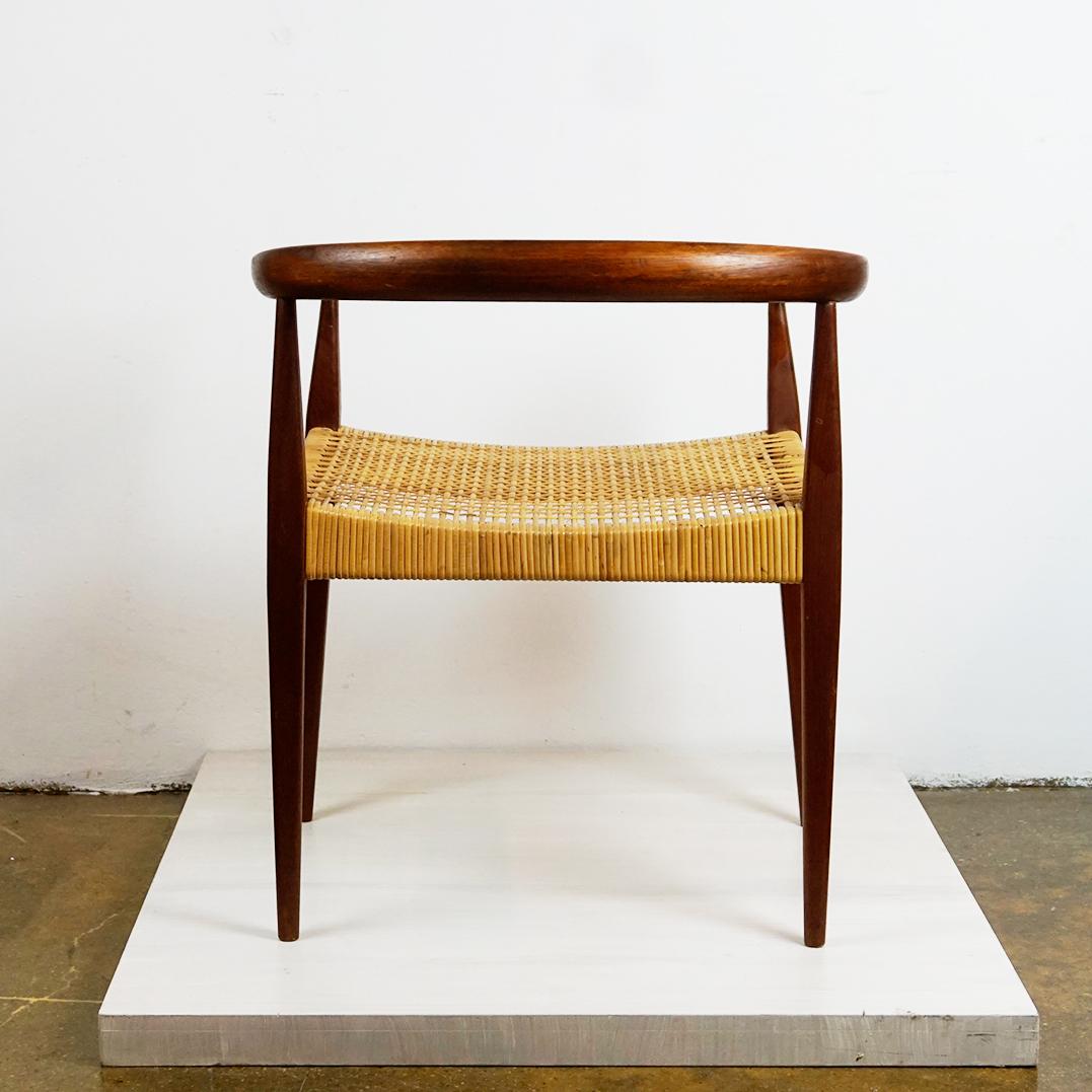Oak and Cane Armchair Mod. 113 by Nanna Ditzel for Kolds Savvaerk Denmark For Sale 1