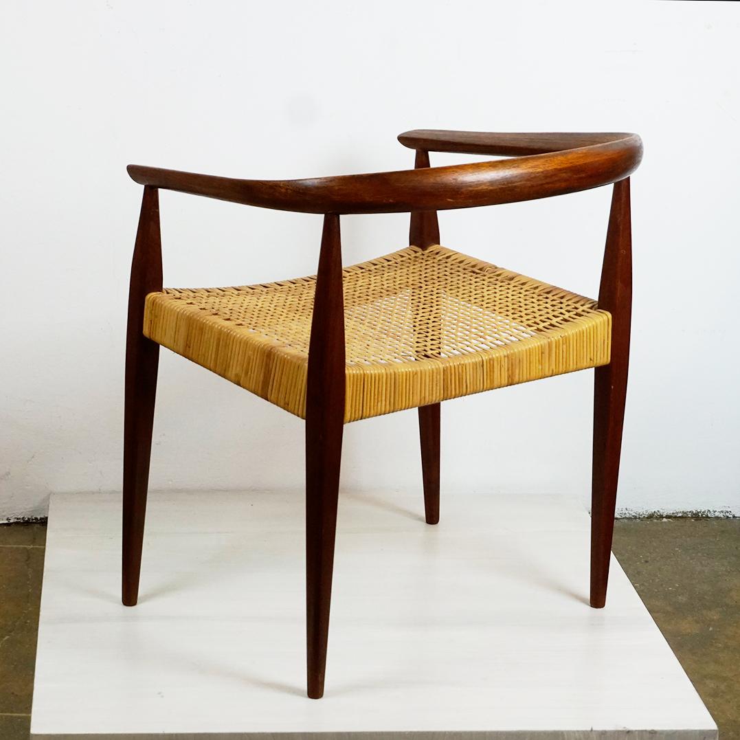 Oak and Cane Armchair Mod. 113 by Nanna Ditzel for Kolds Savvaerk Denmark For Sale 3
