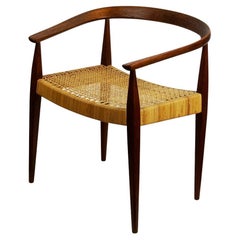 Fauteuil en chêne et rotin Mod. 113 par Nanna Ditzel pour Kolds Savvaerk Danemark