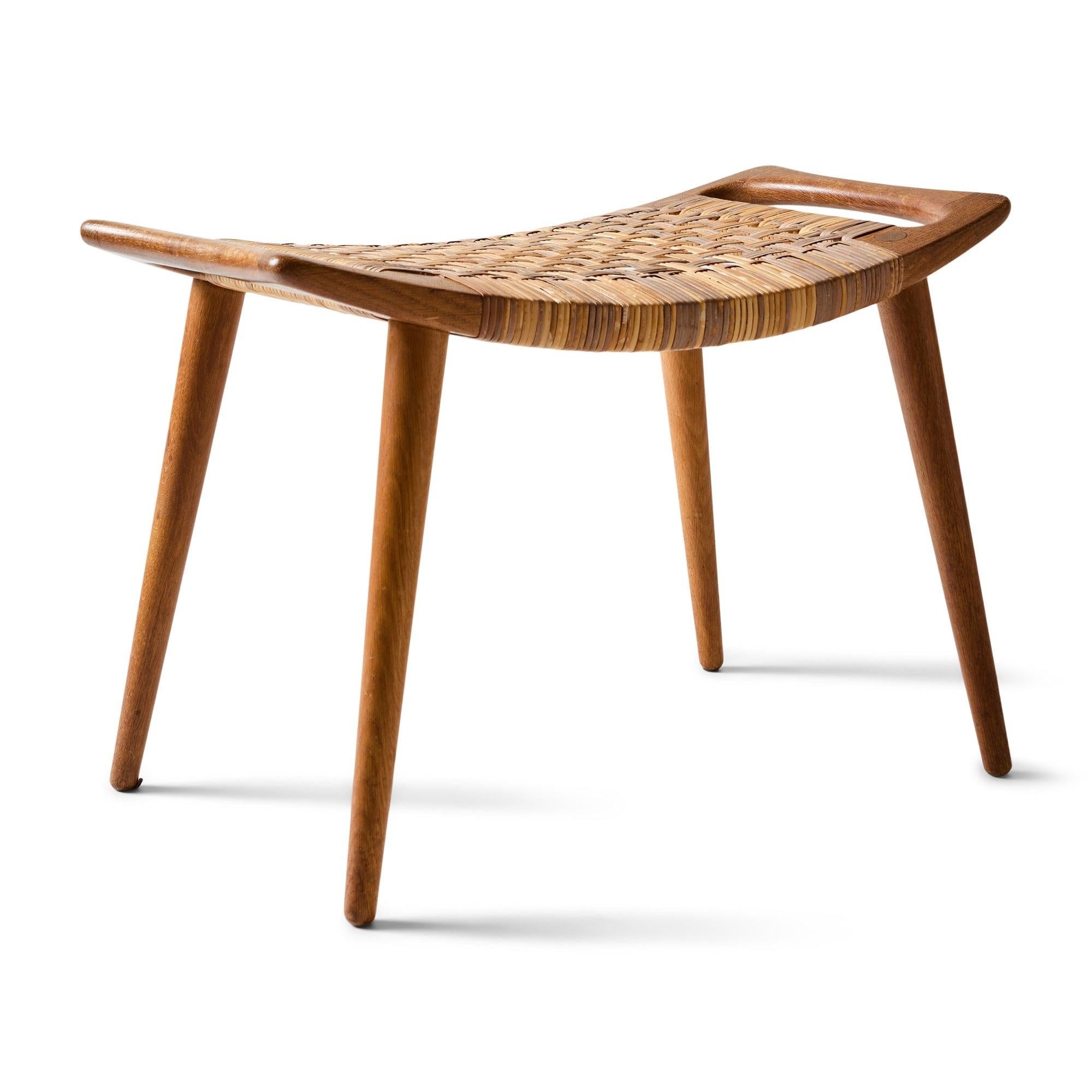 Danese Panchina in Oak e canna di Hans J. Wegner per Johannes Hansen in vendita
