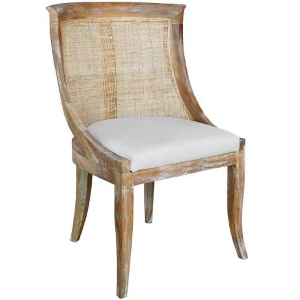 Oak and Cane Side Chair For Sale