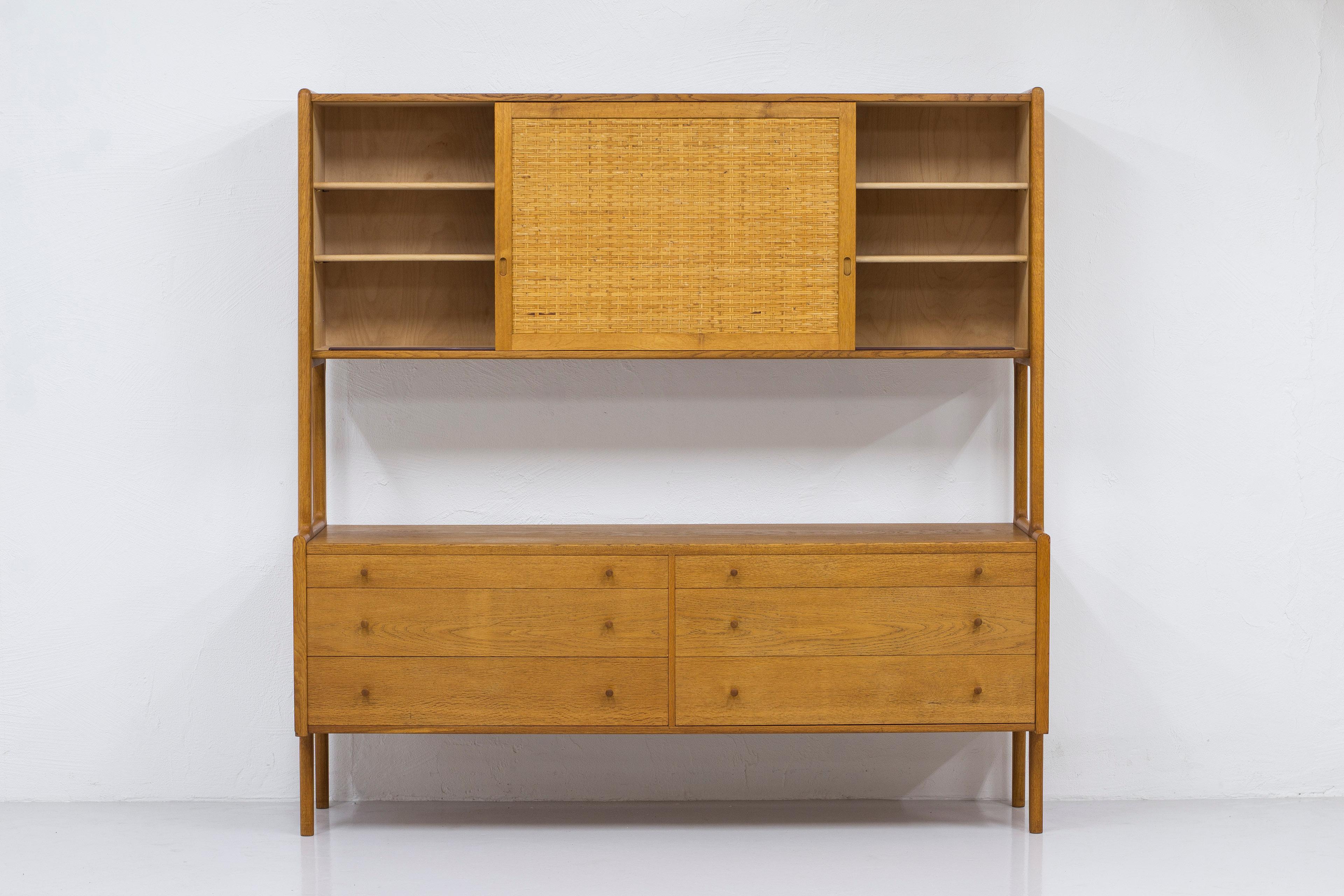 Danish Oak and cane sideboard RY20 by Hans J. Wegner, RY Møbler, 1950s For Sale