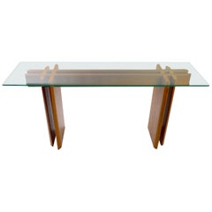 Oak and Glass Console by Gustav Gaarde