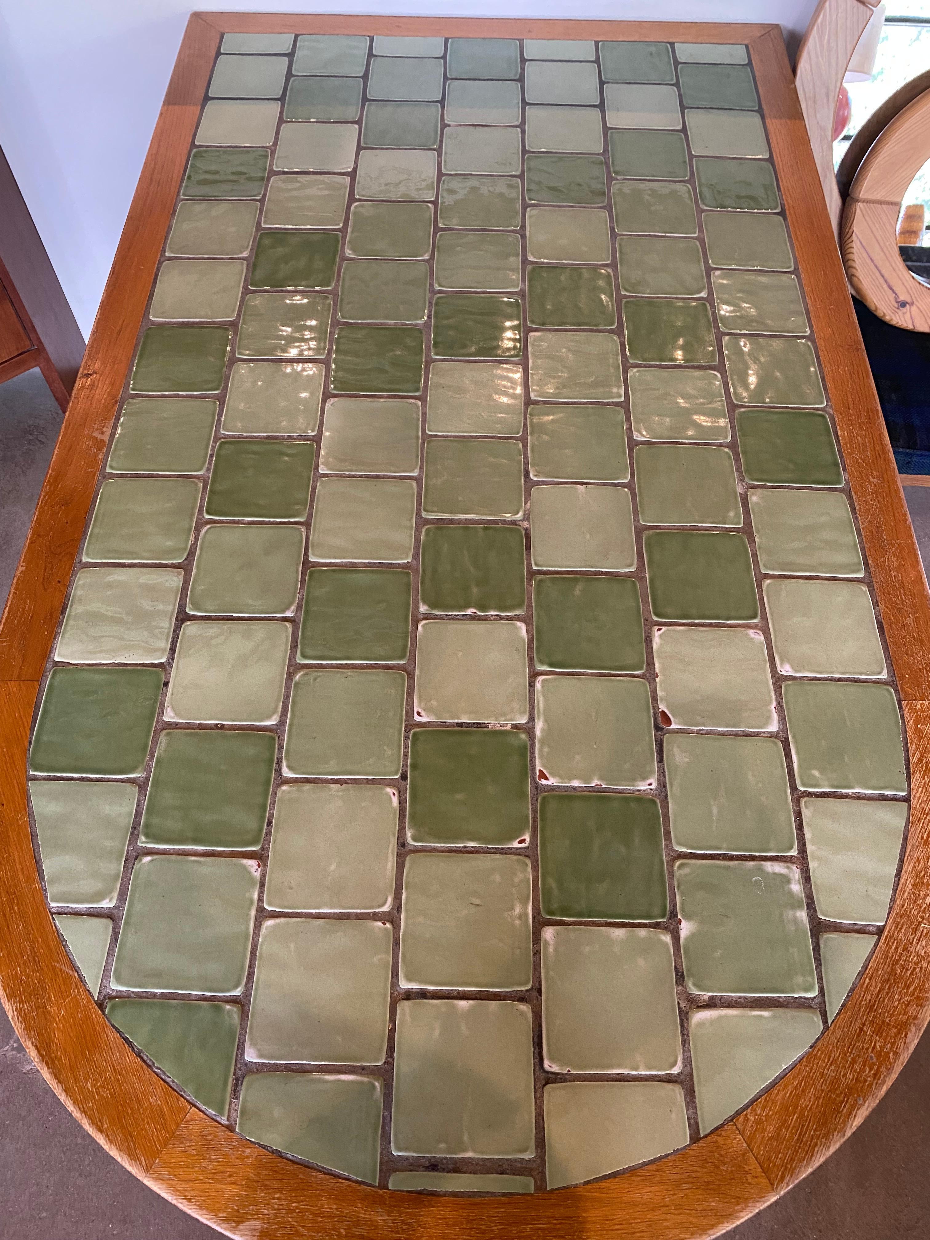 green tile coffee table
