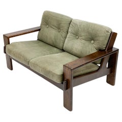 Oak And Leather "Bonanza" Sofa By Esko Pajamies For Asko
