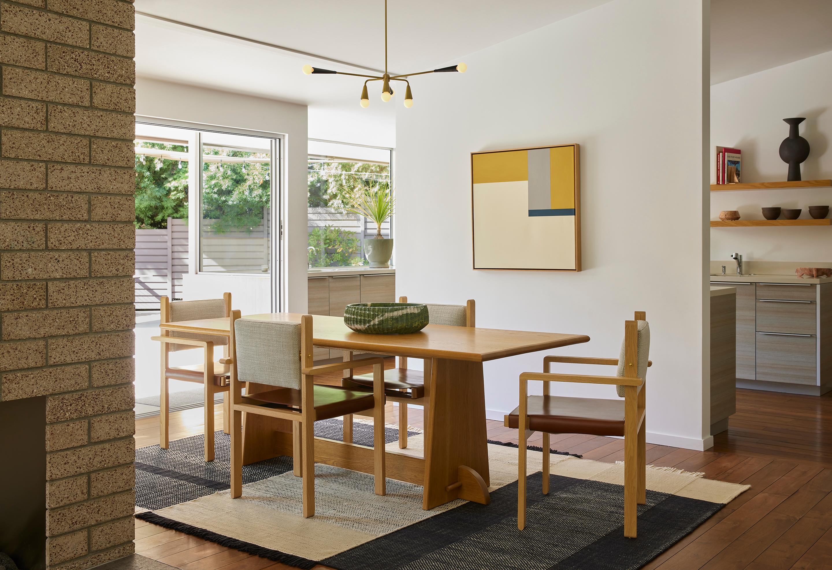 Oak and Leather Morro Dining Chair by Lawson-Fenning In New Condition In Los Angeles, CA