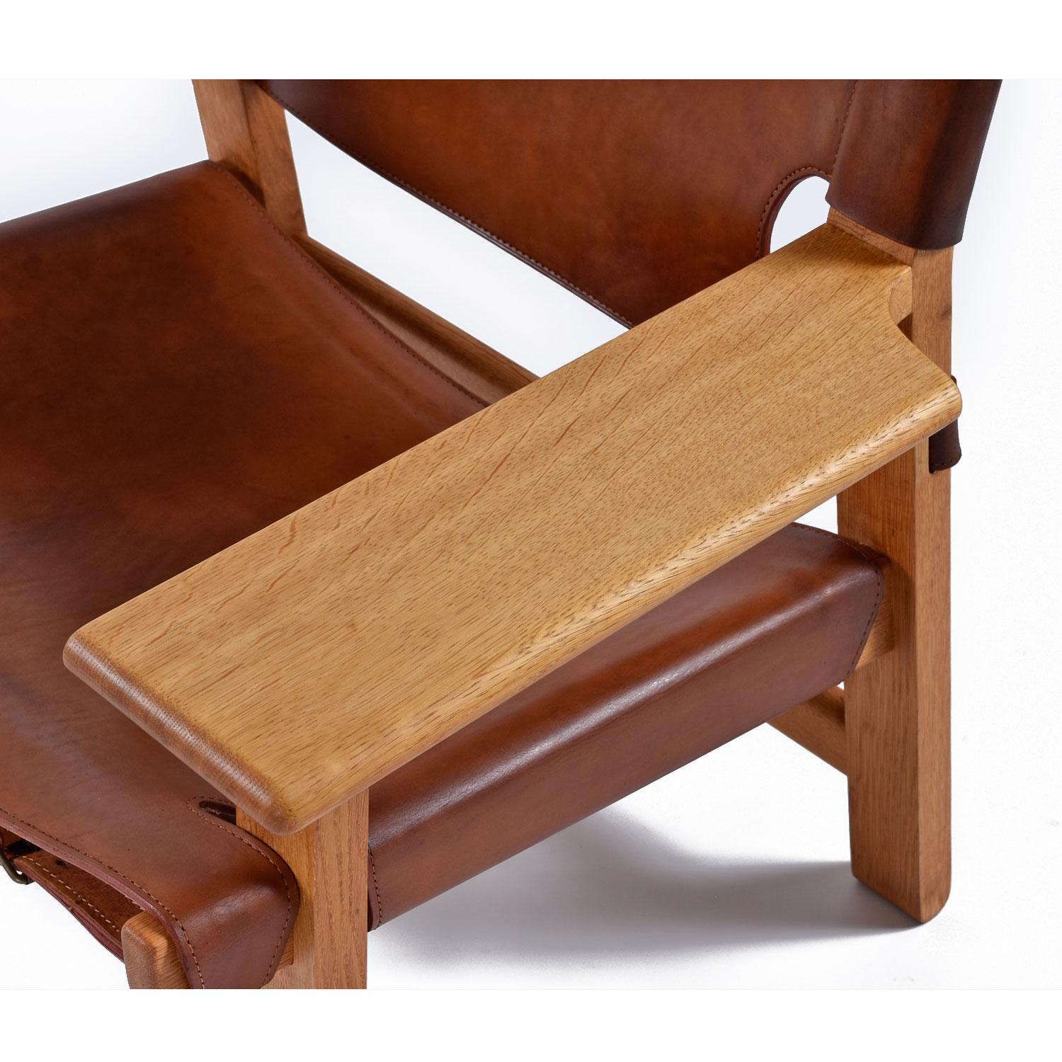 Oak and Leather Original 1970's Børge Mogensen Spanish Chairs 6
