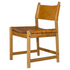 Oak and Leather Side Chair by Kurt Østervig, Sibast, Denmark, 1960s