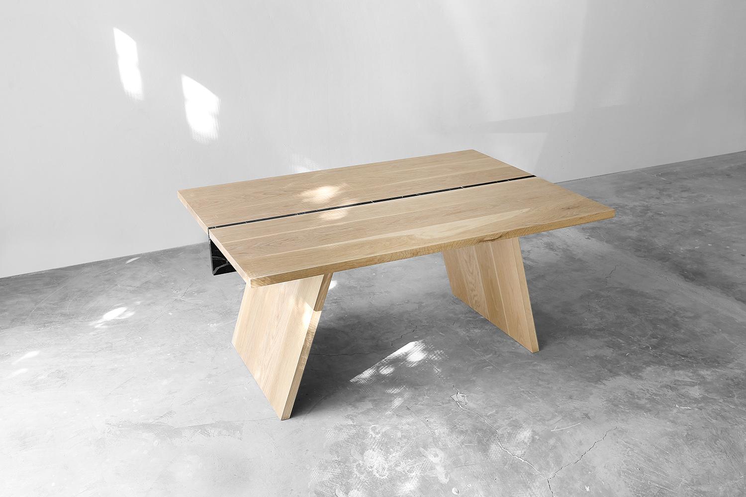 Laws of Motion Desk in Solid Oak Wood, Home Office Writing Desk by Joel Escalona

Laws of Motion is a furniture collection that through a series of different typologies explores concepts like force, gravity and movement. Each of these functional