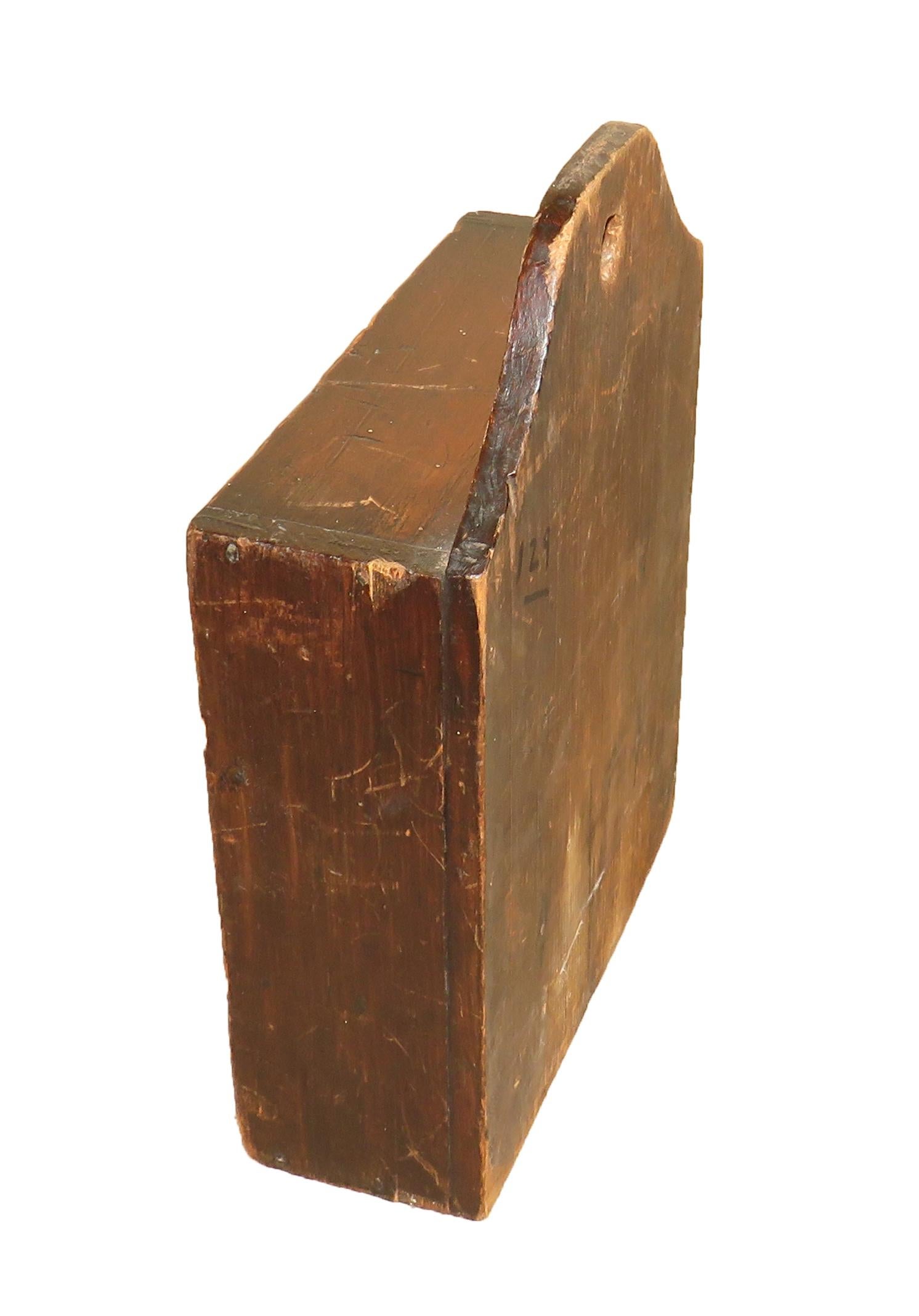 Anglais Boîte à épices murale en chêne et pin du 19e siècle en vente