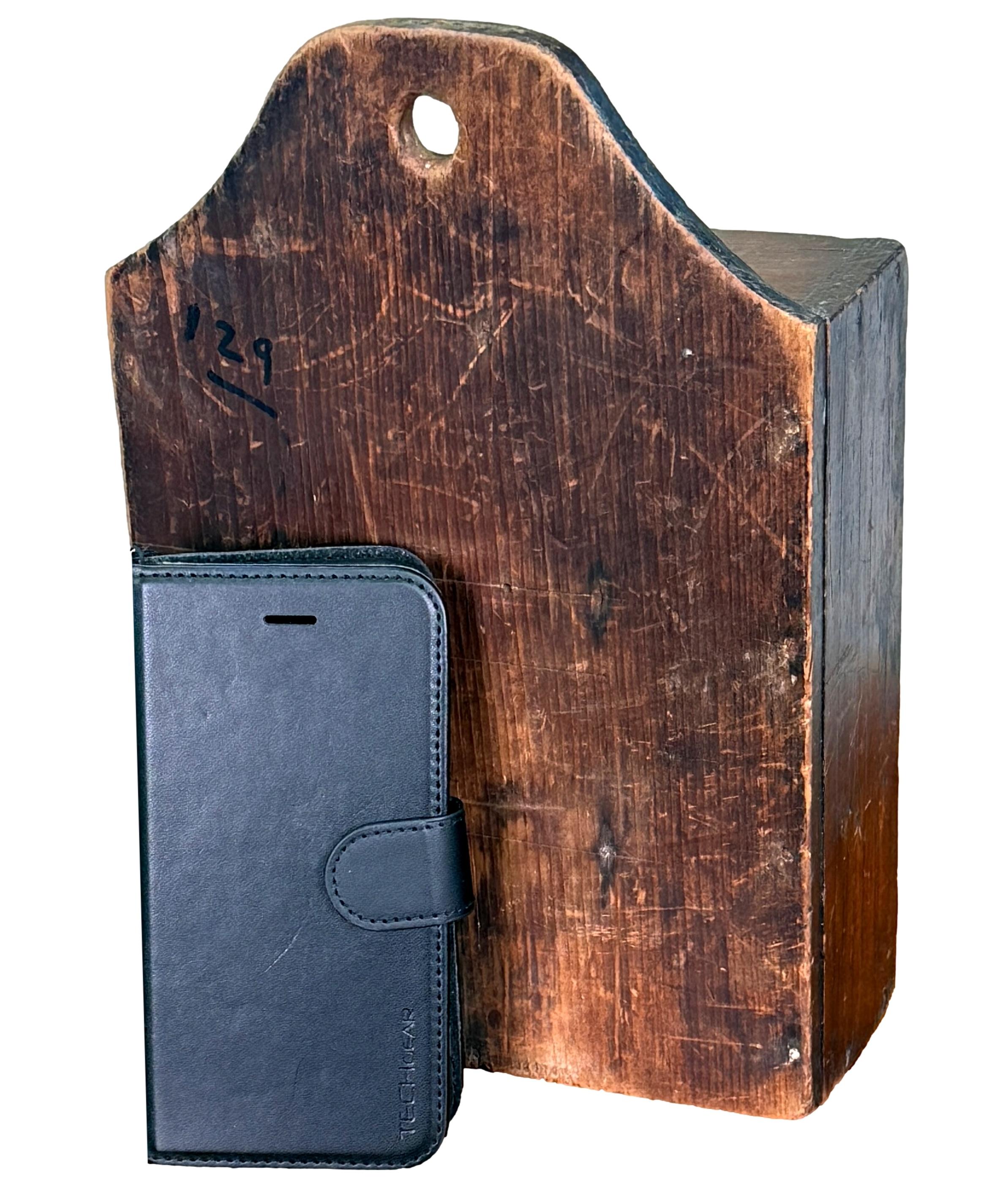 Boîte à épices murale en chêne et pin du 19e siècle en vente 1