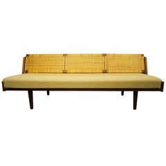 Used Oak and Rattan Daybed, Model G7, by Hans Wegner for GETAMA