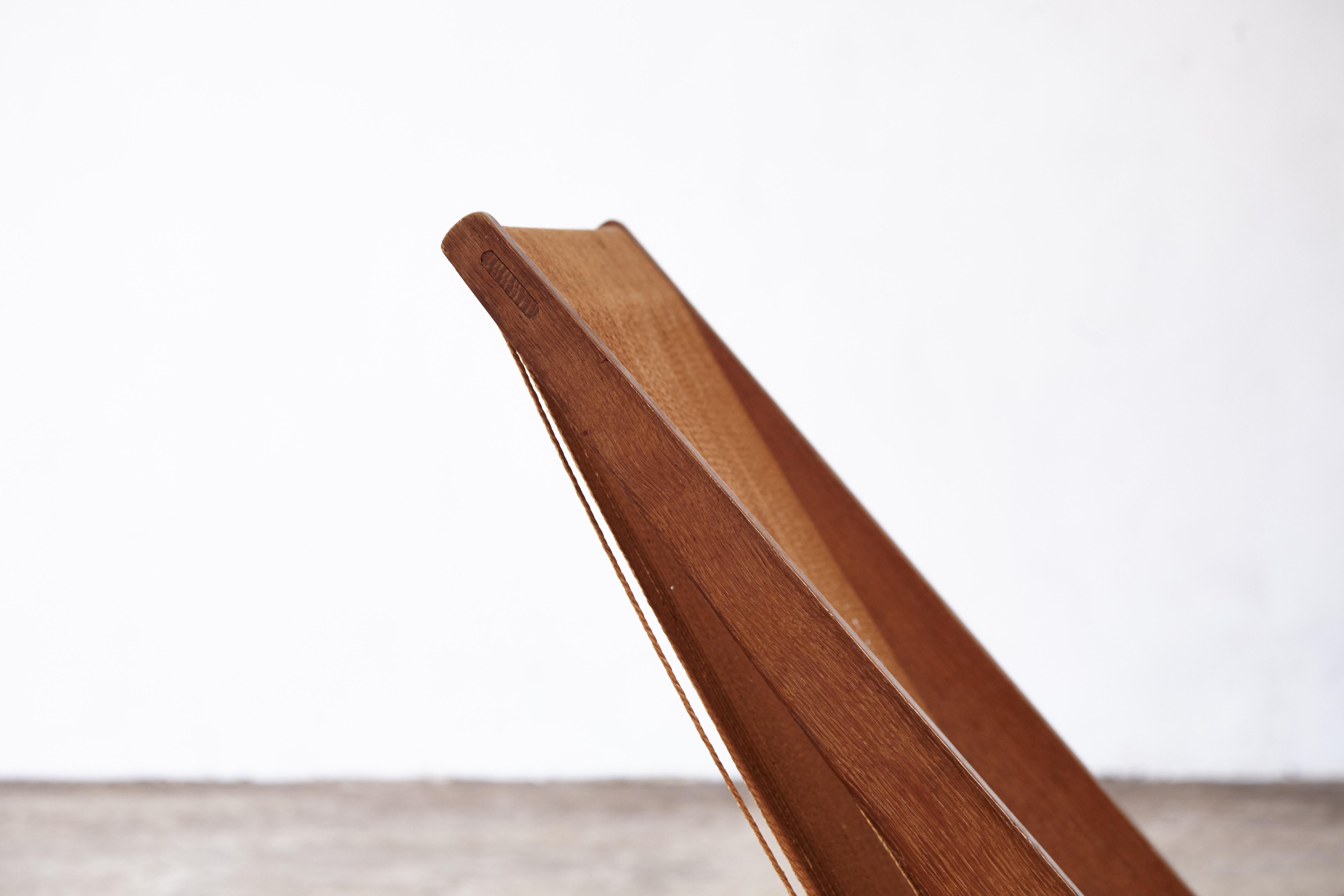 Oak and Rope Chair Attributed to Poul Kjaerholm & Jørgen Høj, Denmark, 1950s 13