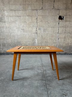 Mid-Century Modern Oak and Rope Side Table by Adrien Audoux, France