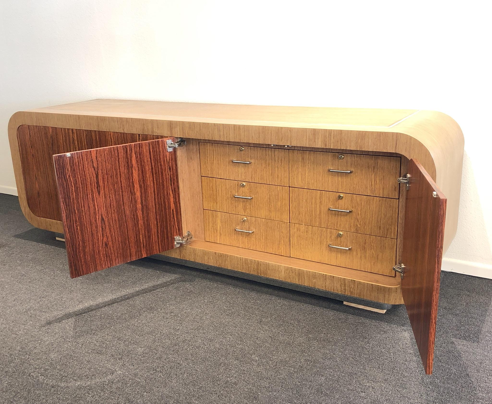 Late 20th Century Oak and Rosewood Credeza by Steve Chase