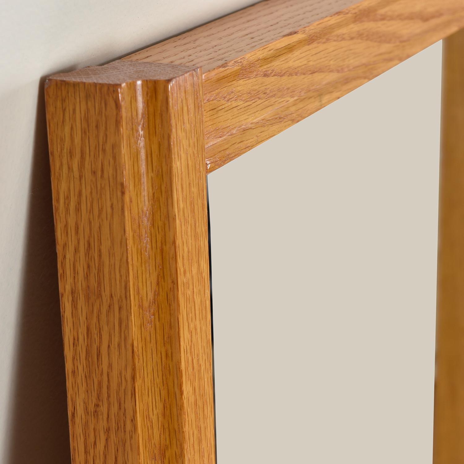 Oak and Rosewood Wall Mirror and Gold Trim Parquet Console Table Set In Good Condition For Sale In Chattanooga, TN