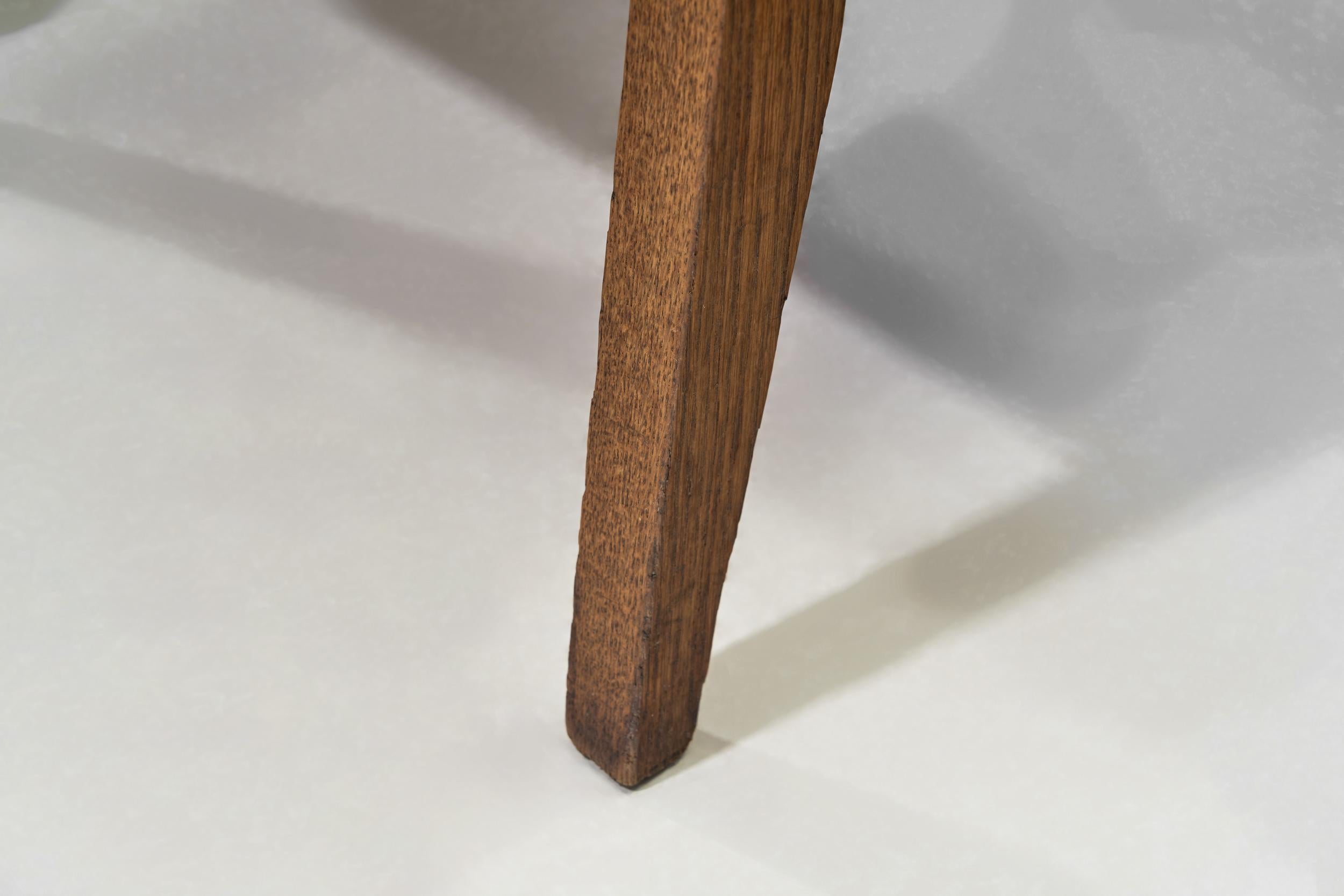 Oak and Rush Armchair by LOV, Netherlands ca 1920s For Sale 13