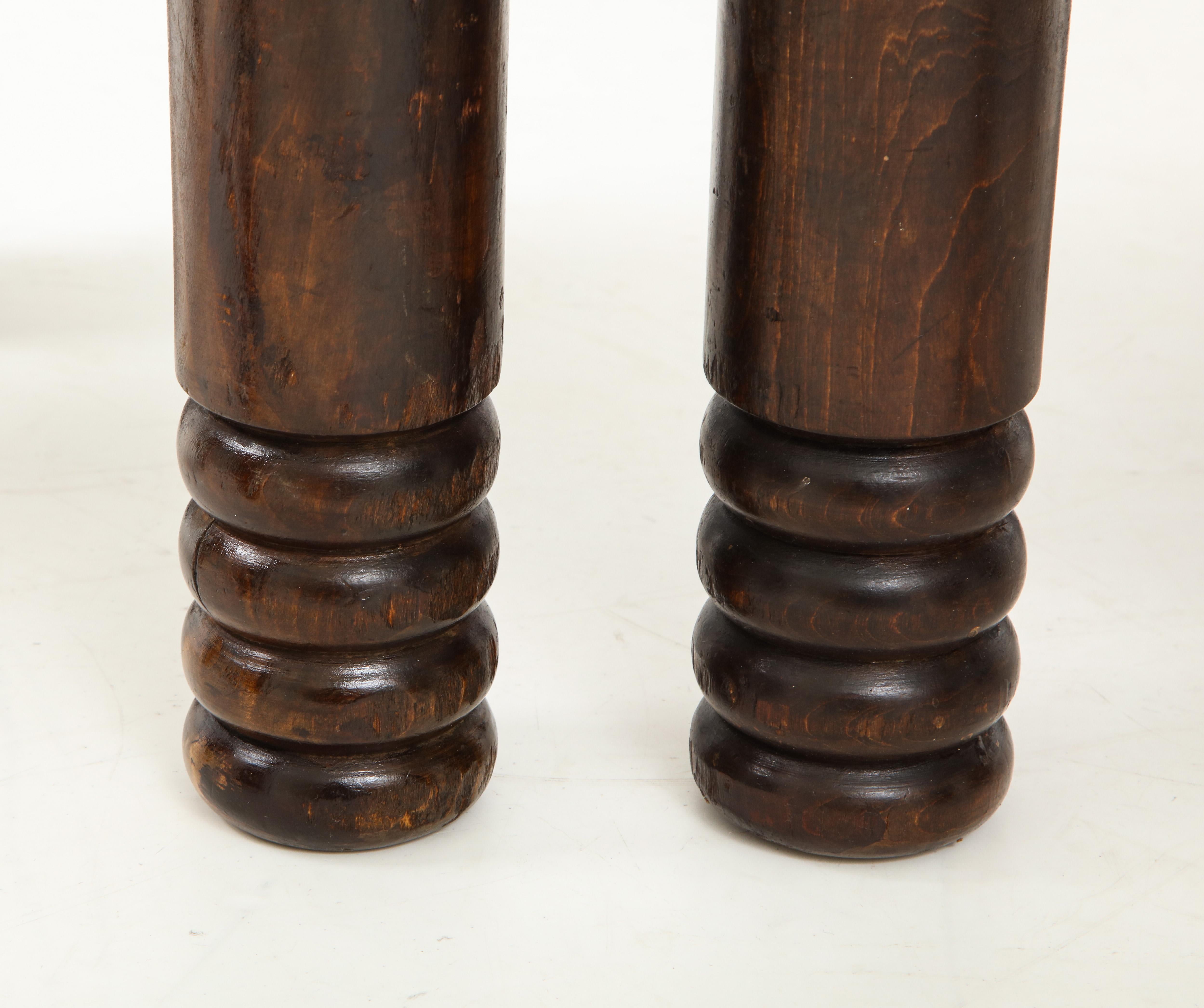 Oak and Rush Stool by Charles Dudouyt, France, circa 1930s 4