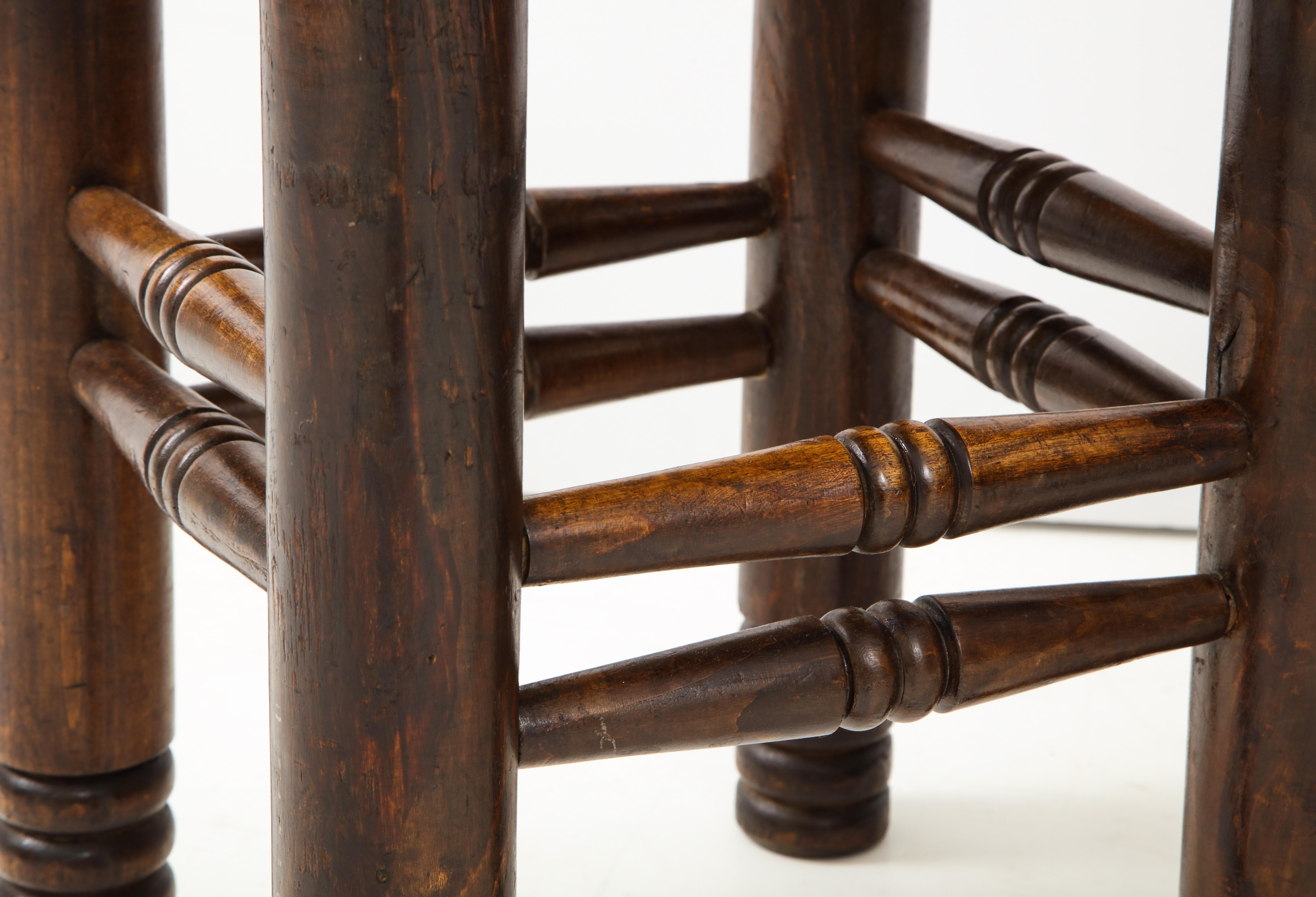 Oak and Rush Stool by Charles Dudouyt, France, circa 1930s 5