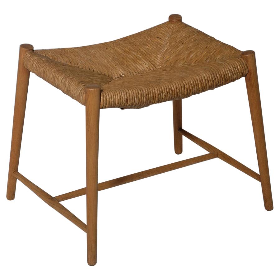 Oak and Rush Stool