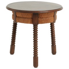 Table en Oak Oak et Jonc