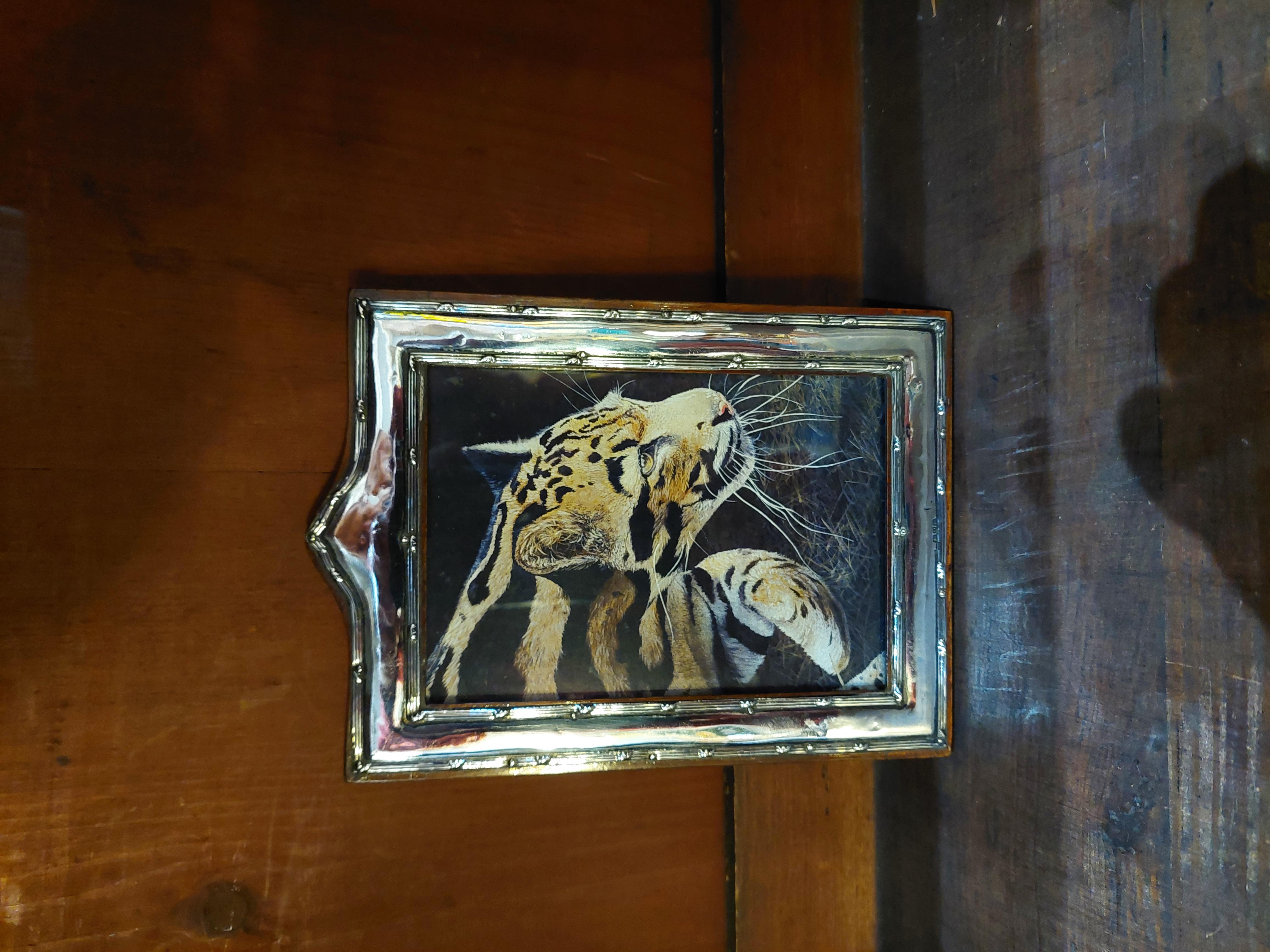Marco de fotos de roble y plata - Chester 1923 Inglés en venta