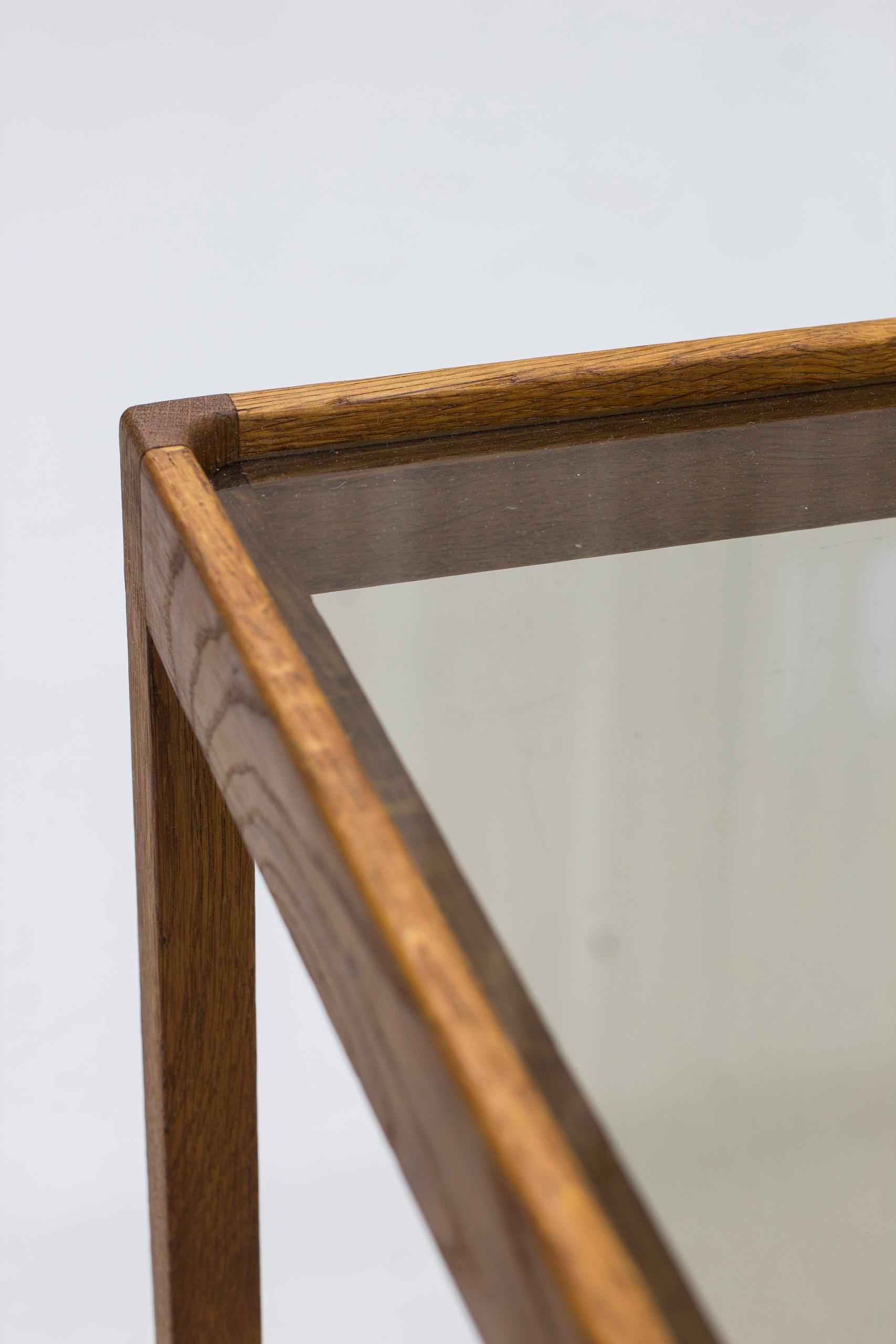 Oak and smoked glass cube tables by Kurt Østervig, 1960s, Denmark For Sale 4