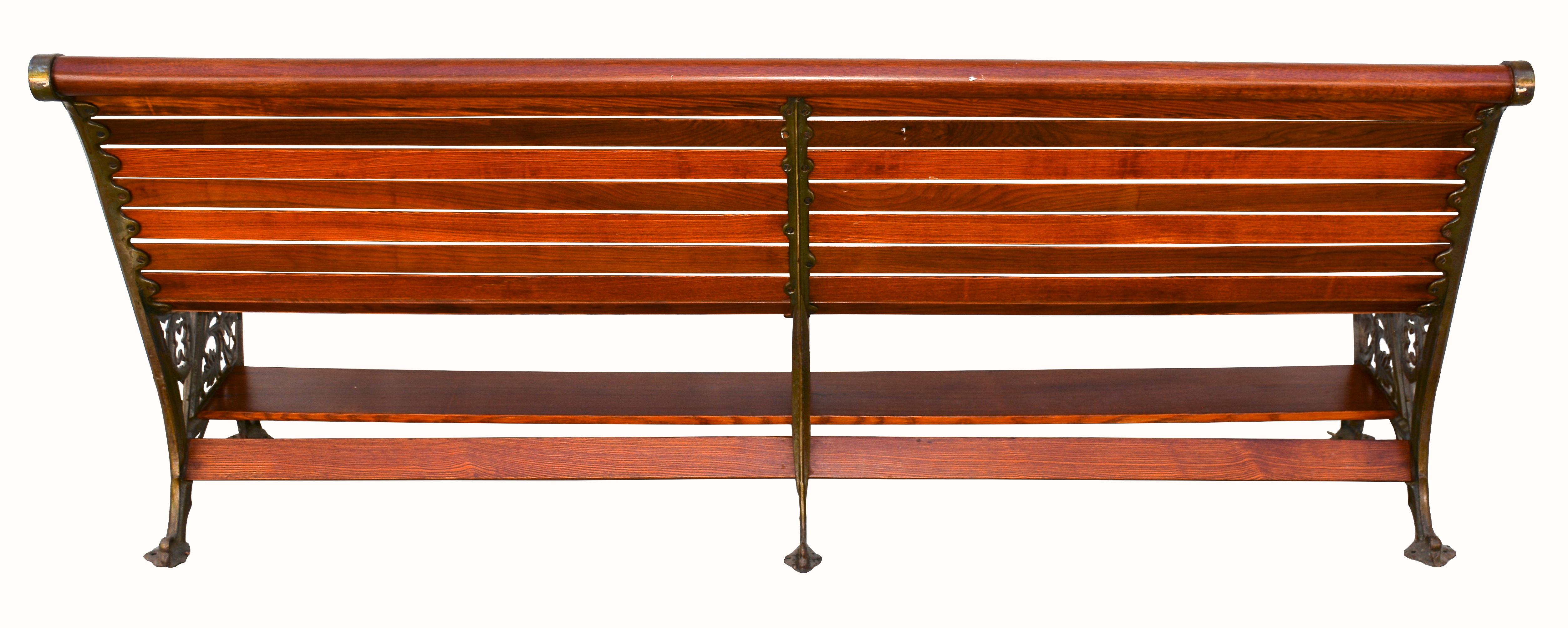 Altro Panchina in Oak e acciaio, 1900 in vendita