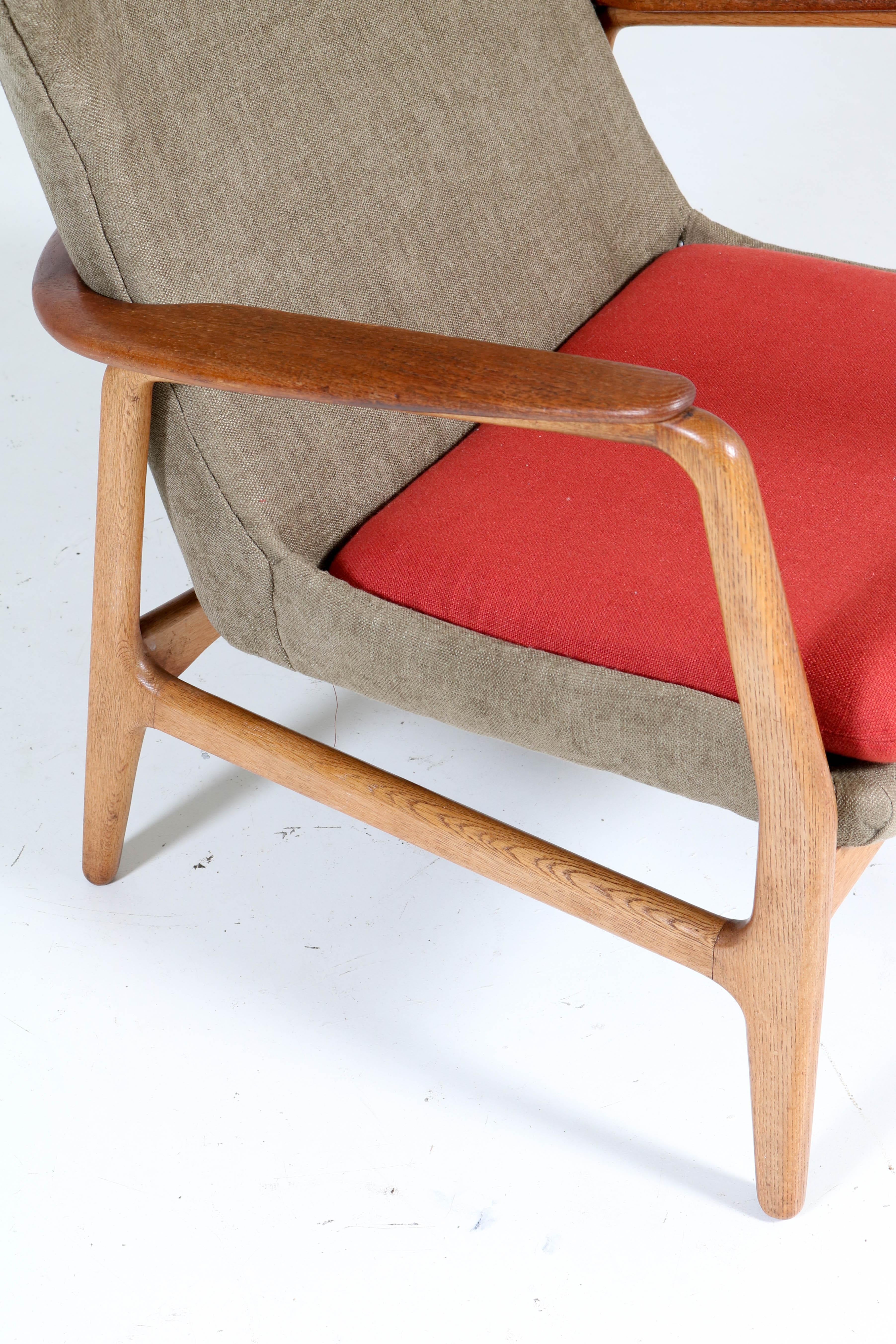 Mid-20th Century Oak and Teak Lounge Chairs by Aksel Bender Madsen for Bovenkamp, 1960s