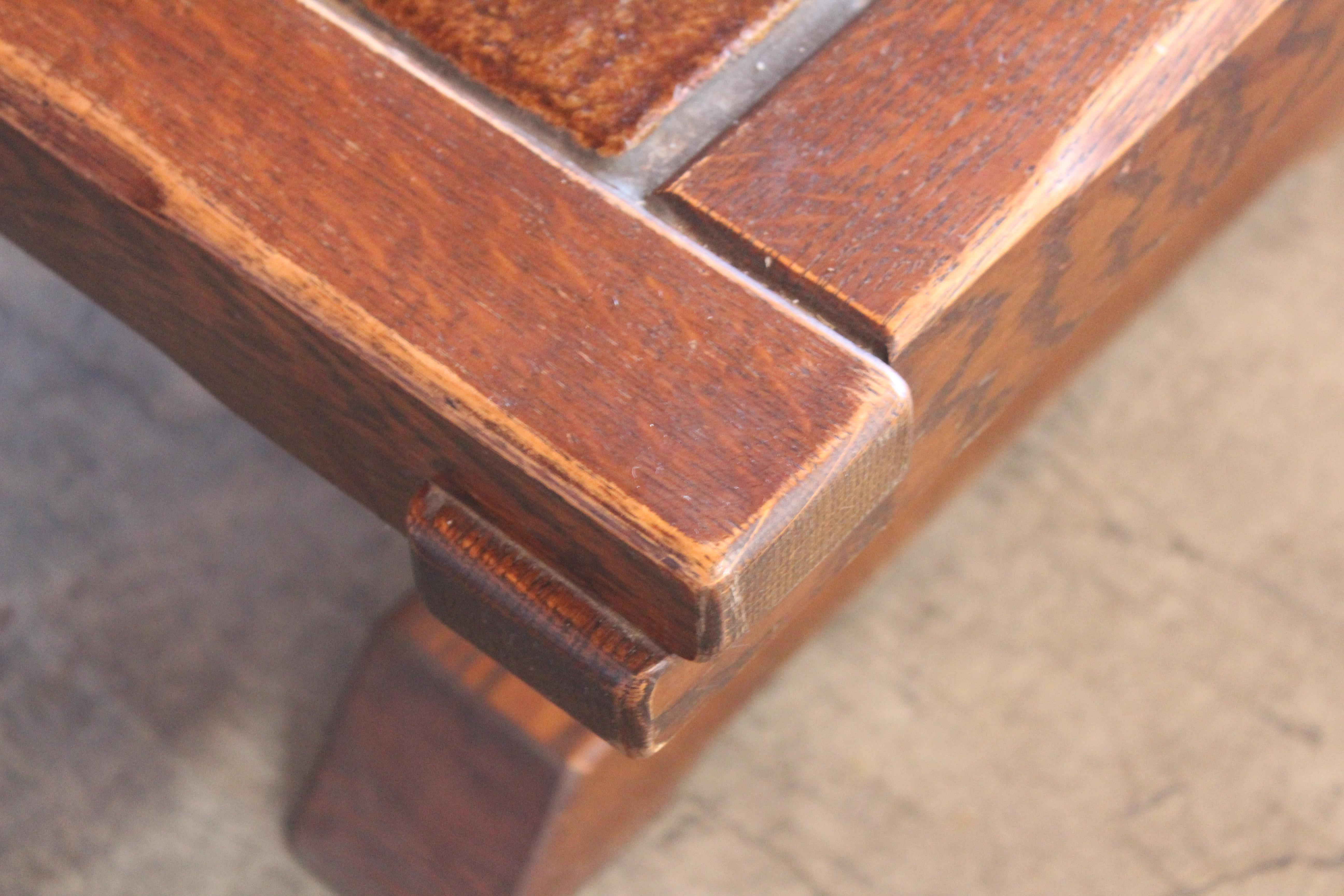 Oak and Tile Coffee Table, France, 1950s 13