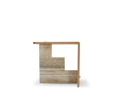Tavolino Huxley in Oak e Travertino di Lawson-Fenning