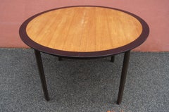 Oak and Walnut Dining Table with Extensions by Roger Sprunger for Dunbar