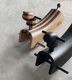 Oak and Walnut Gióng Rocking Chair by ONON DETAILS