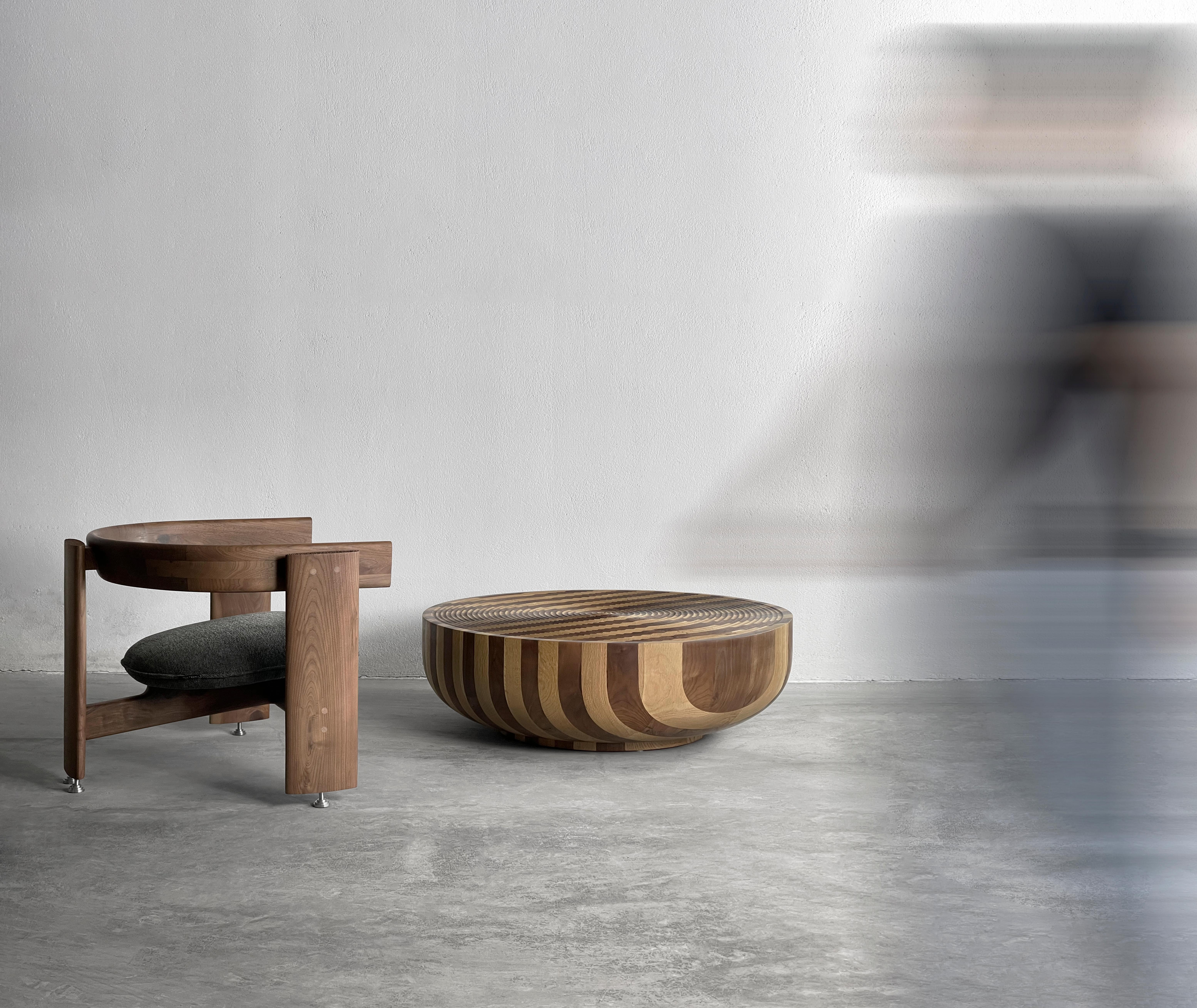 Oak and Walnut Hoàng Sa Coffee Table 01 by ONON DETAILS For Sale 6