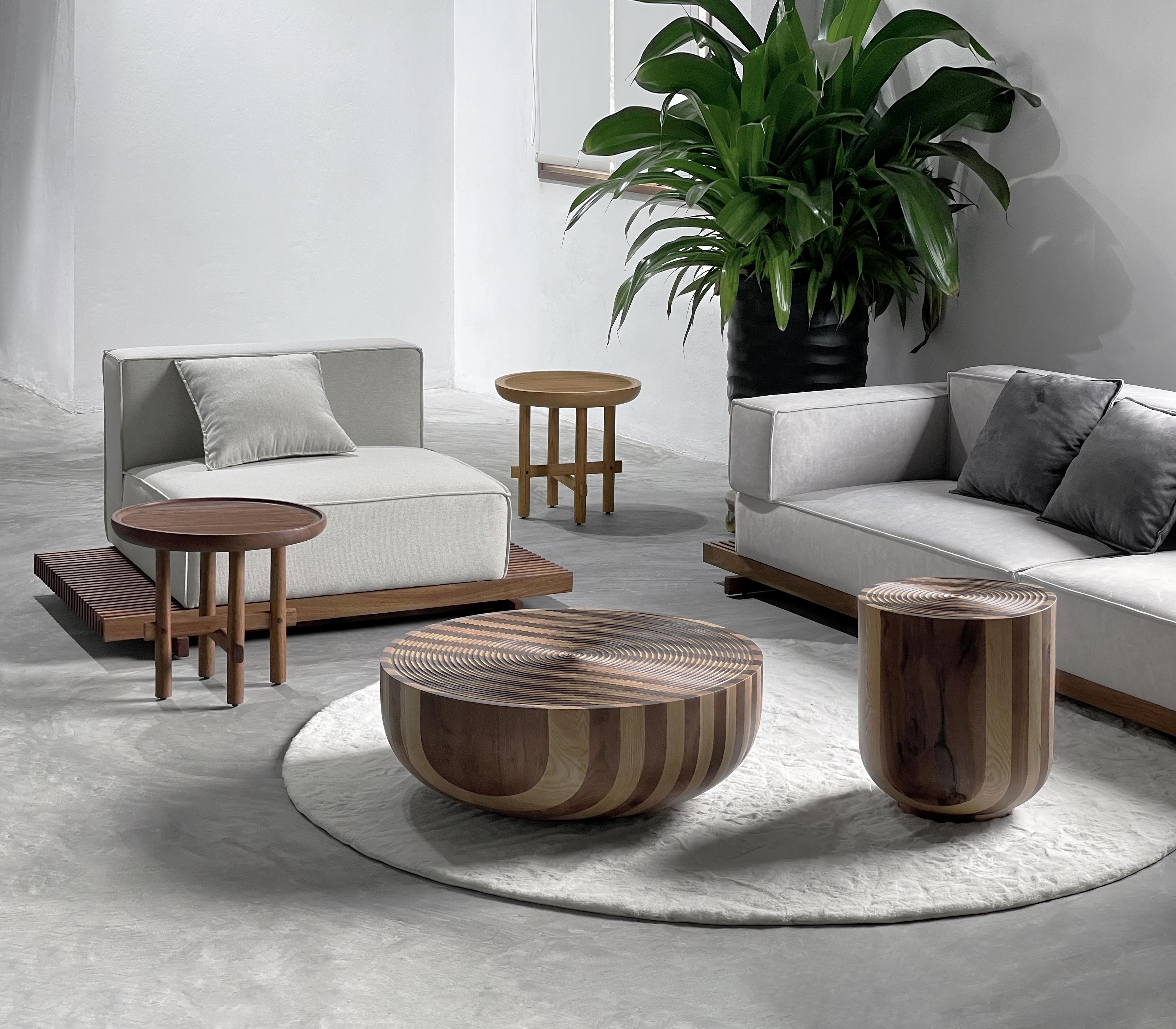 Oak and Walnut Hoàng Sa Coffee Table 01 by ONON DETAILS For Sale 7
