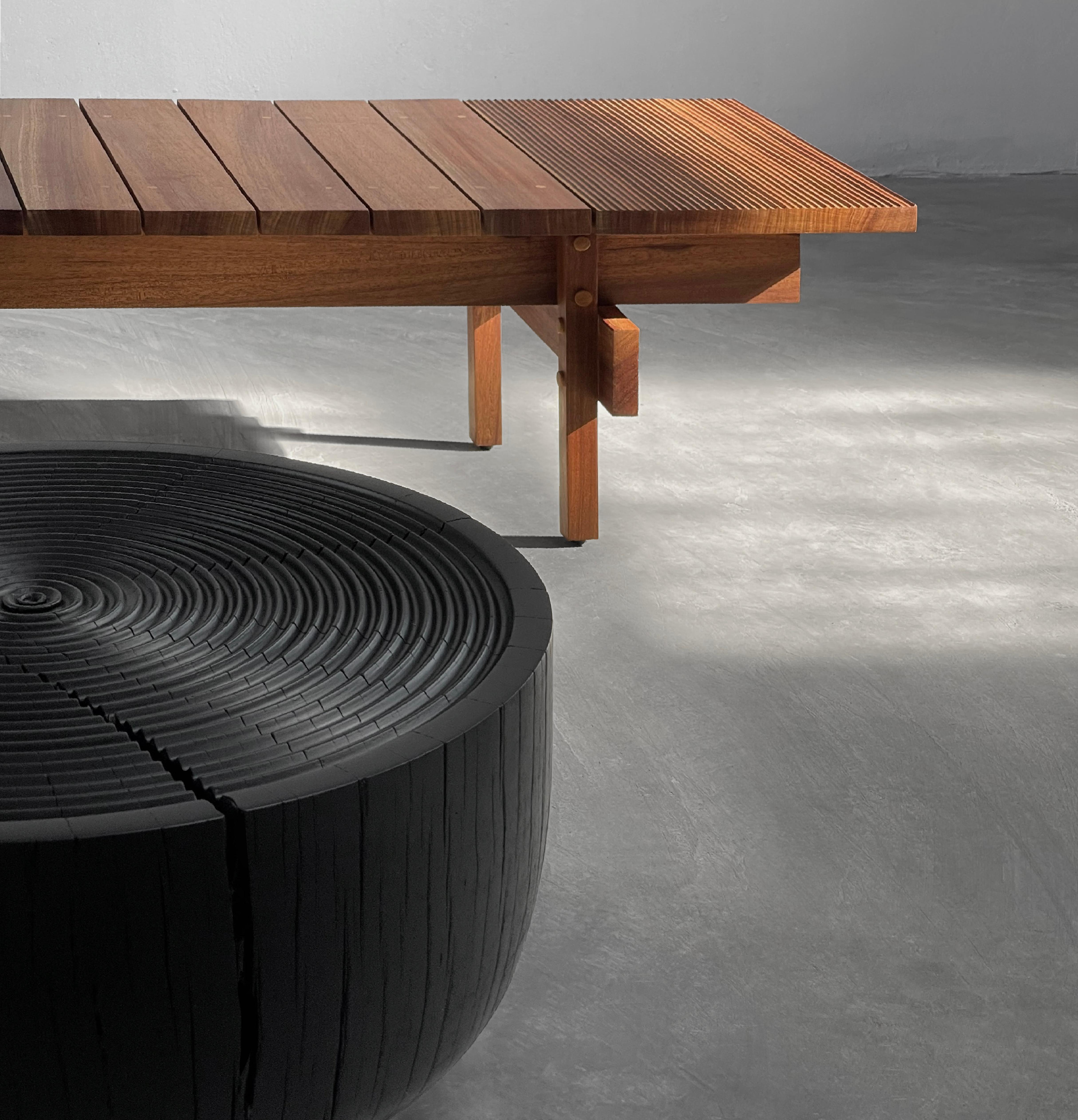 Oak and Walnut Hoàng Sa Coffee Table 01 by ONON DETAILS For Sale 8