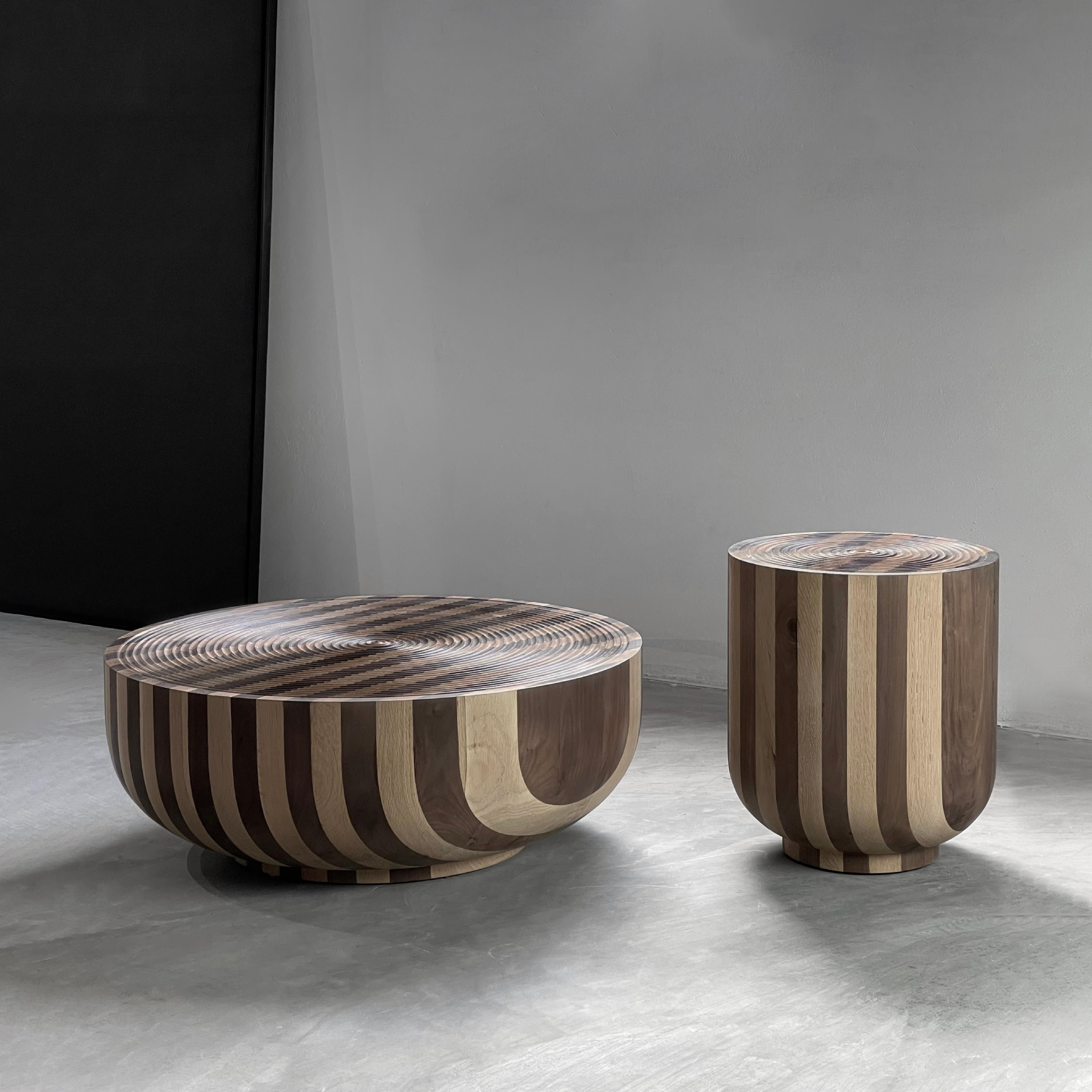 Oak and Walnut Hoàng Sa Coffee Table 01 by ONON DETAILS
Dimensions: D 39 x H 45 cm. 
Materials: Walnut, Oak. 

ONON Details furnitures are chosen by famous design brand, domestic and international customers for their projects and spaces. Whether
