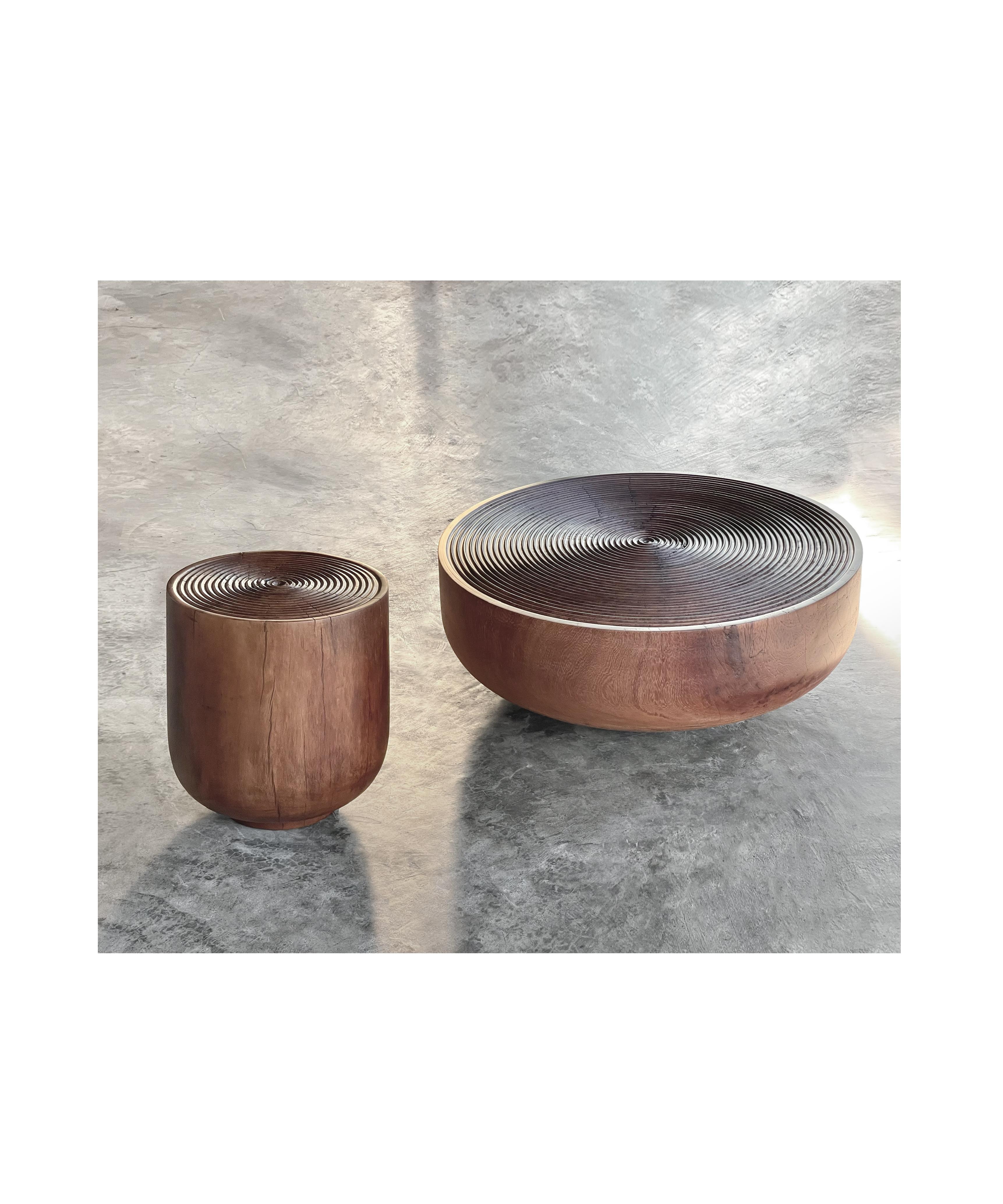 Oak and Walnut Hoàng Sa Coffee Table 01 by ONON DETAILS For Sale 3