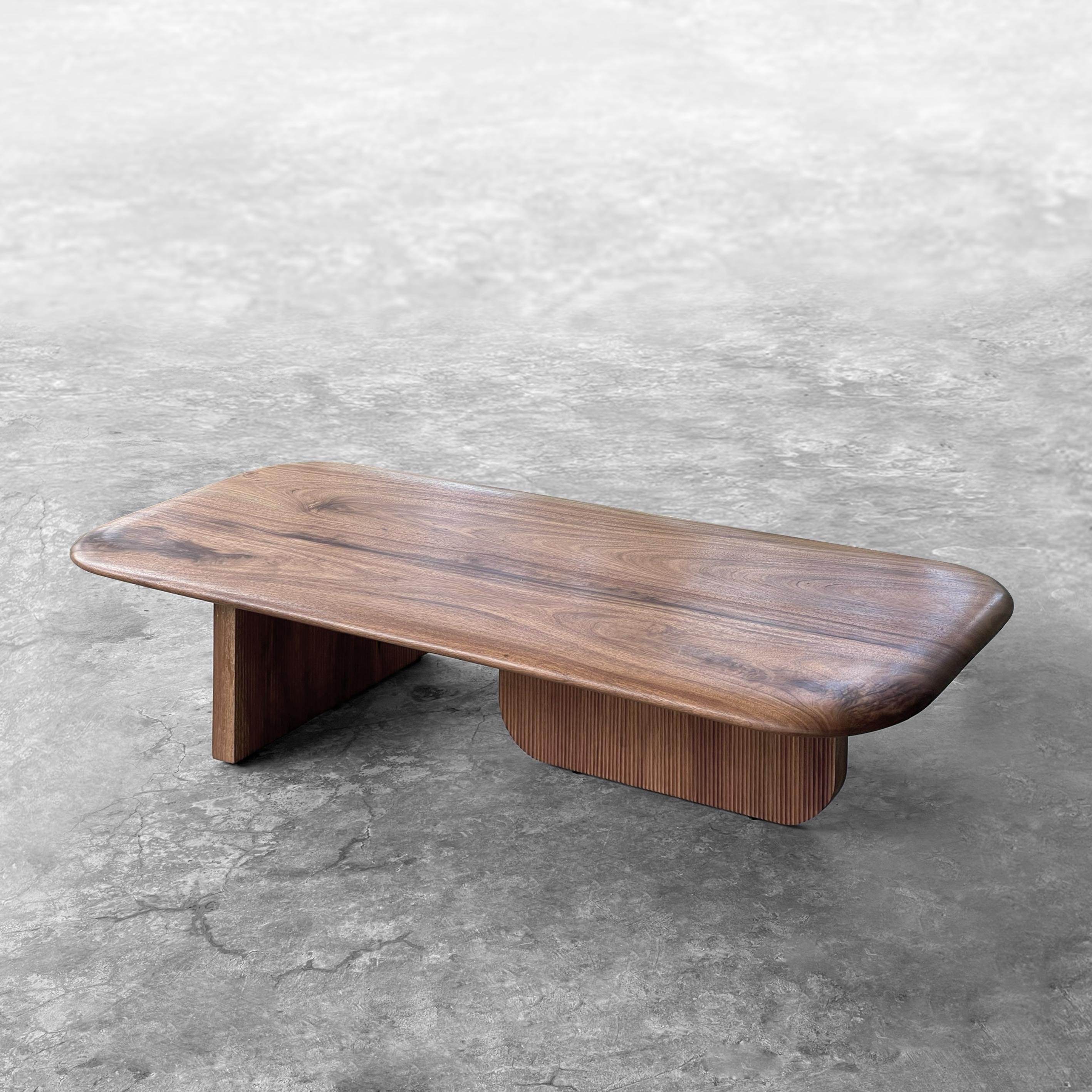 Oak and Walnut J Coffee Table by ONON DETAILS
Dimensions: W 70 x D 130 x H 40 cm. 
Materials: Oak, Walnut. 

ONON Details furnitures are chosen by famous design brand, domestic and international customers for their projects and spaces. Whether it's