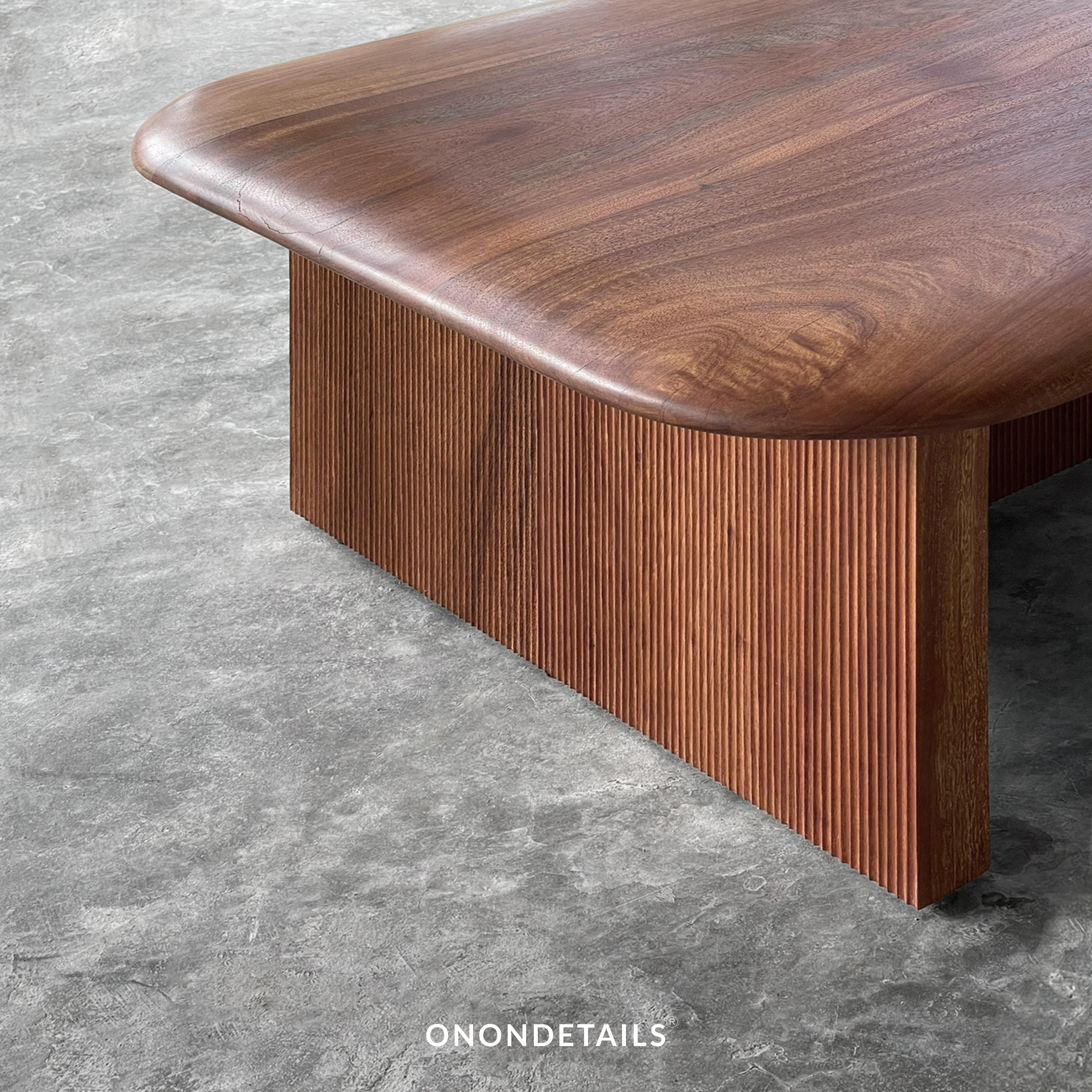 Oak and Walnut J Coffee Table by ONON DETAILS For Sale 1