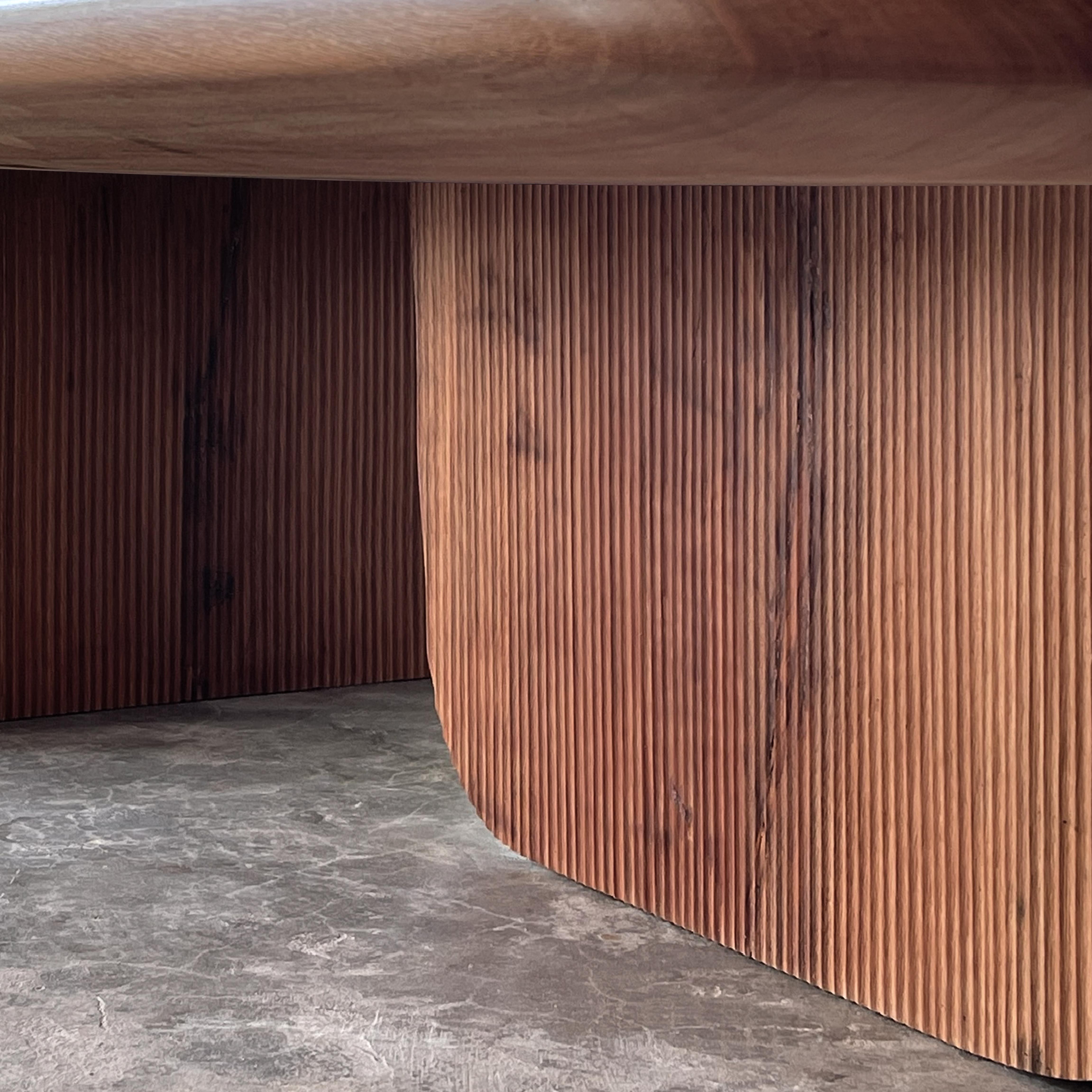 Oak and Walnut J Coffee Table by ONON DETAILS For Sale 3