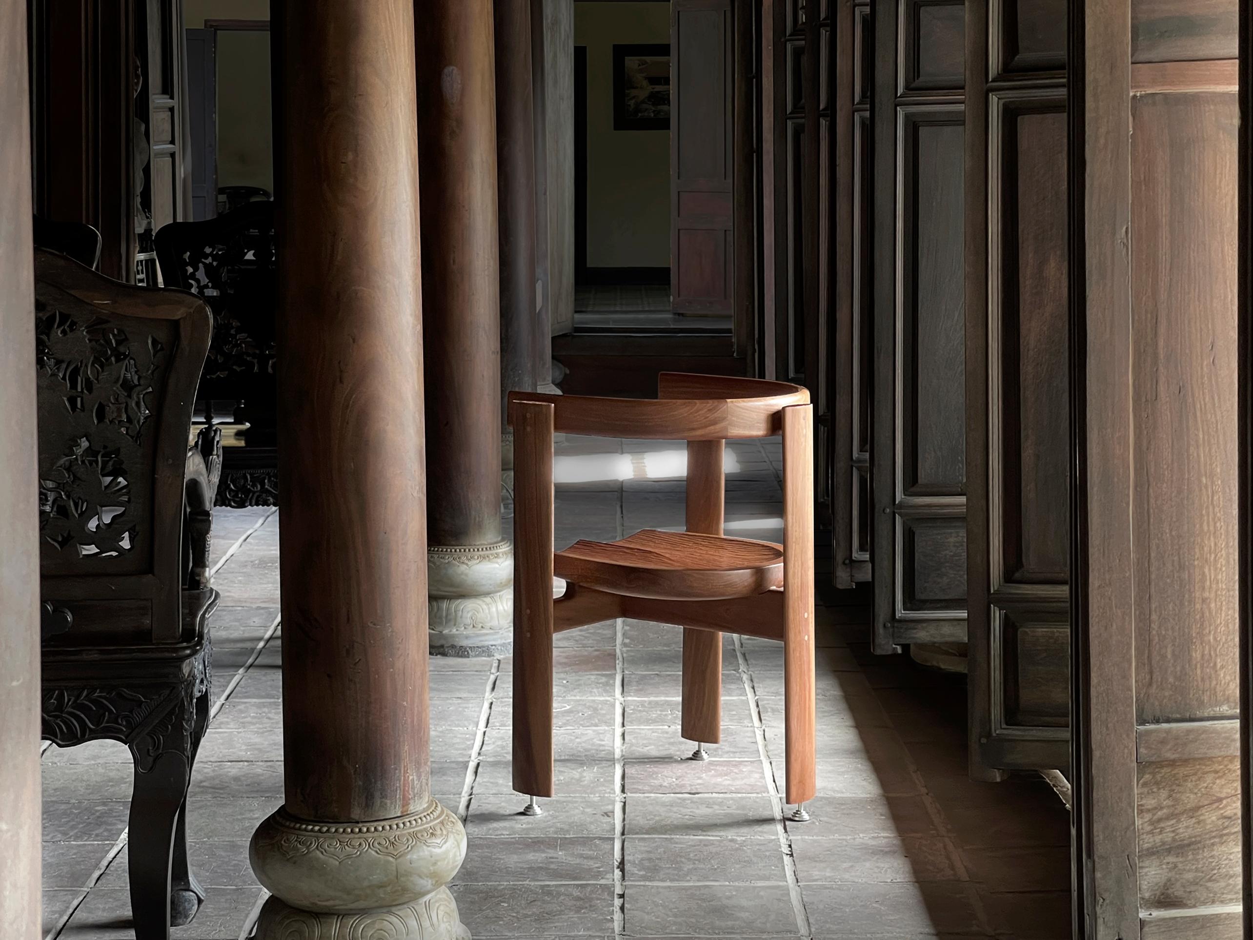 Oak and Walnut TQV Chair 01 by ONON DETAILS For Sale 2
