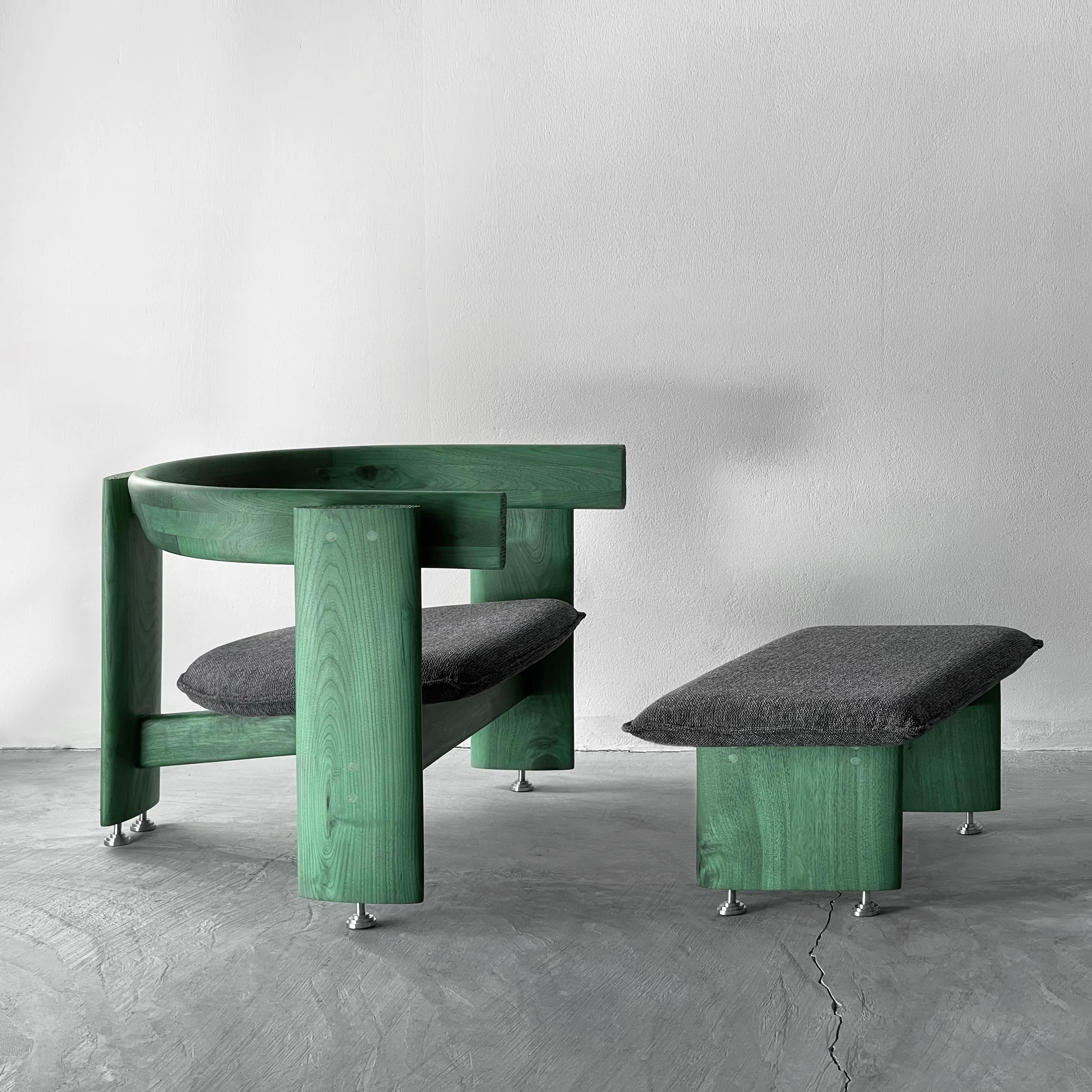 Postmoderno Sedia TQV 02 in Oak e Noce di ONON DETTAGLI in vendita