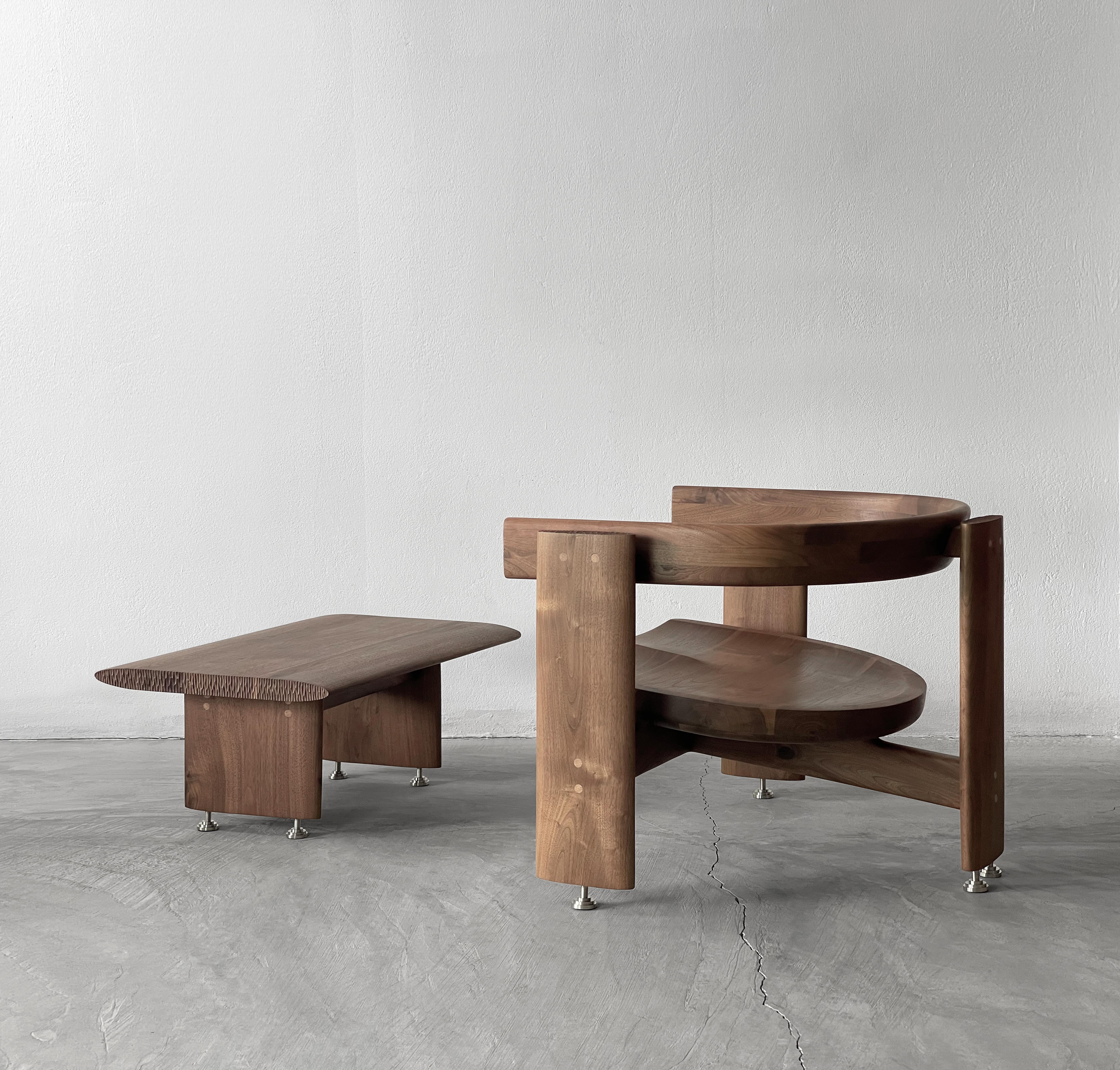 XXI secolo e contemporaneo Sedia TQV 02 in Oak e Noce di ONON DETTAGLI in vendita